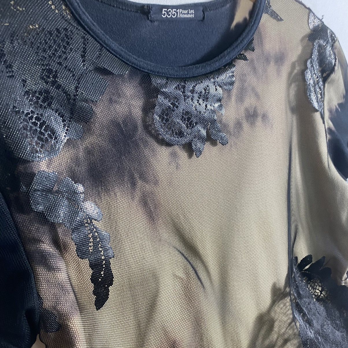 5351 POUR LES HOMMES × Vintage Vintage 5351 Pour Les Homme Mesh Tshirt Tie Dye S Size Size S / US 4 / IT 40 - 14 Thumbnail