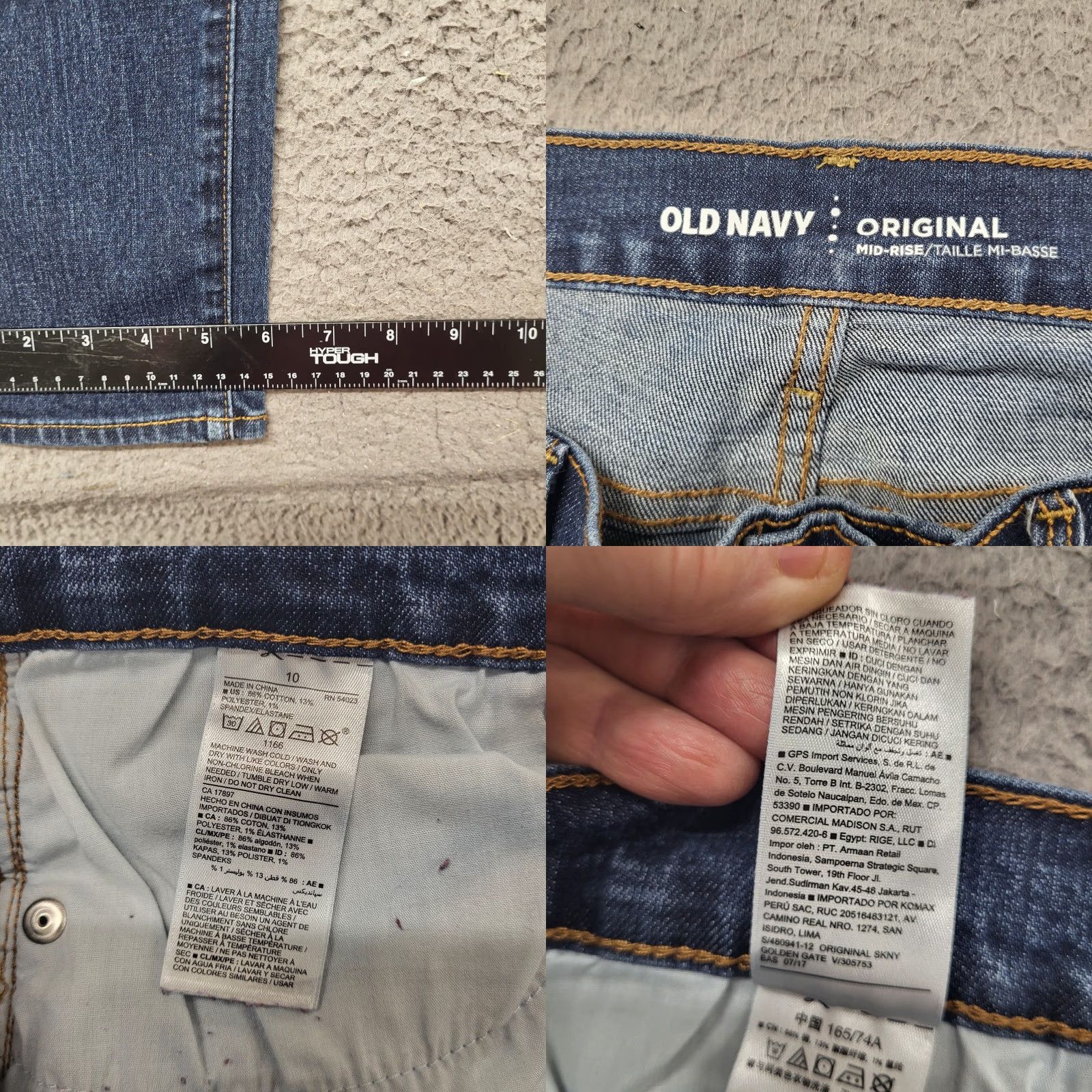 Old Navy Old Navy Jeans Women Size 10 Blue Mid Rise Straight Leg Distressed Jeans Size 32" / US 10 / IT 46 - 8 Thumbnail
