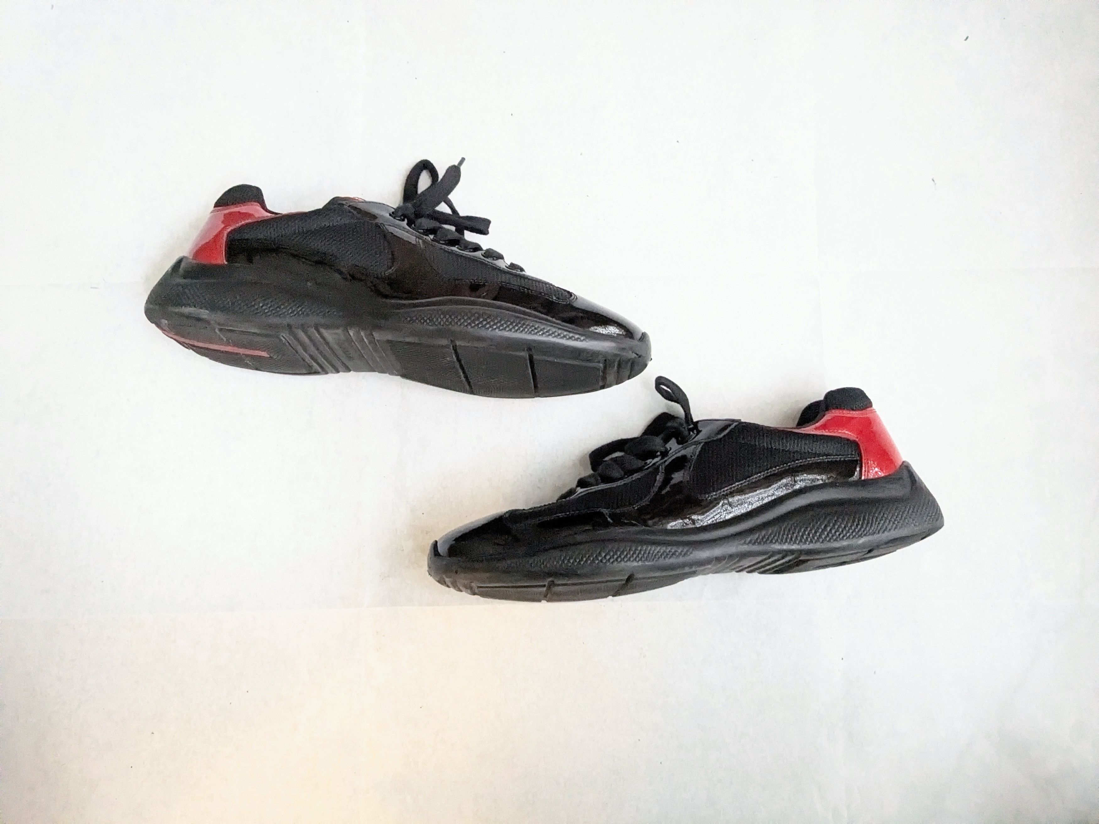 Prada Prada America's Cup Sneakers Red Black Patent 11 Size US 11 / EU 44 - 1 Thumbnail