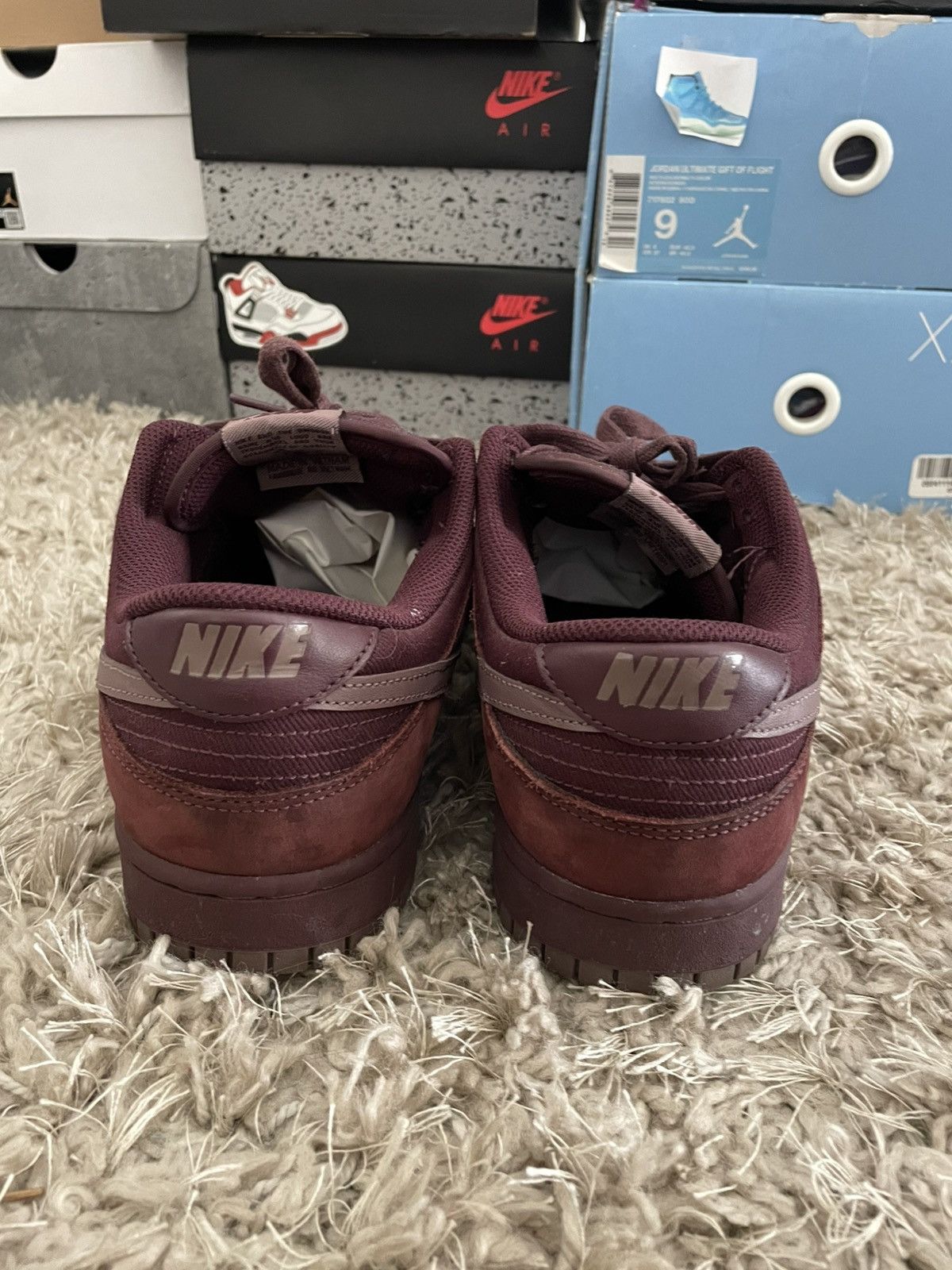 Nike Nike Dunk Low Premium Burgundy Crush Size US 11.5 / EU 44-45 - 6 Thumbnail