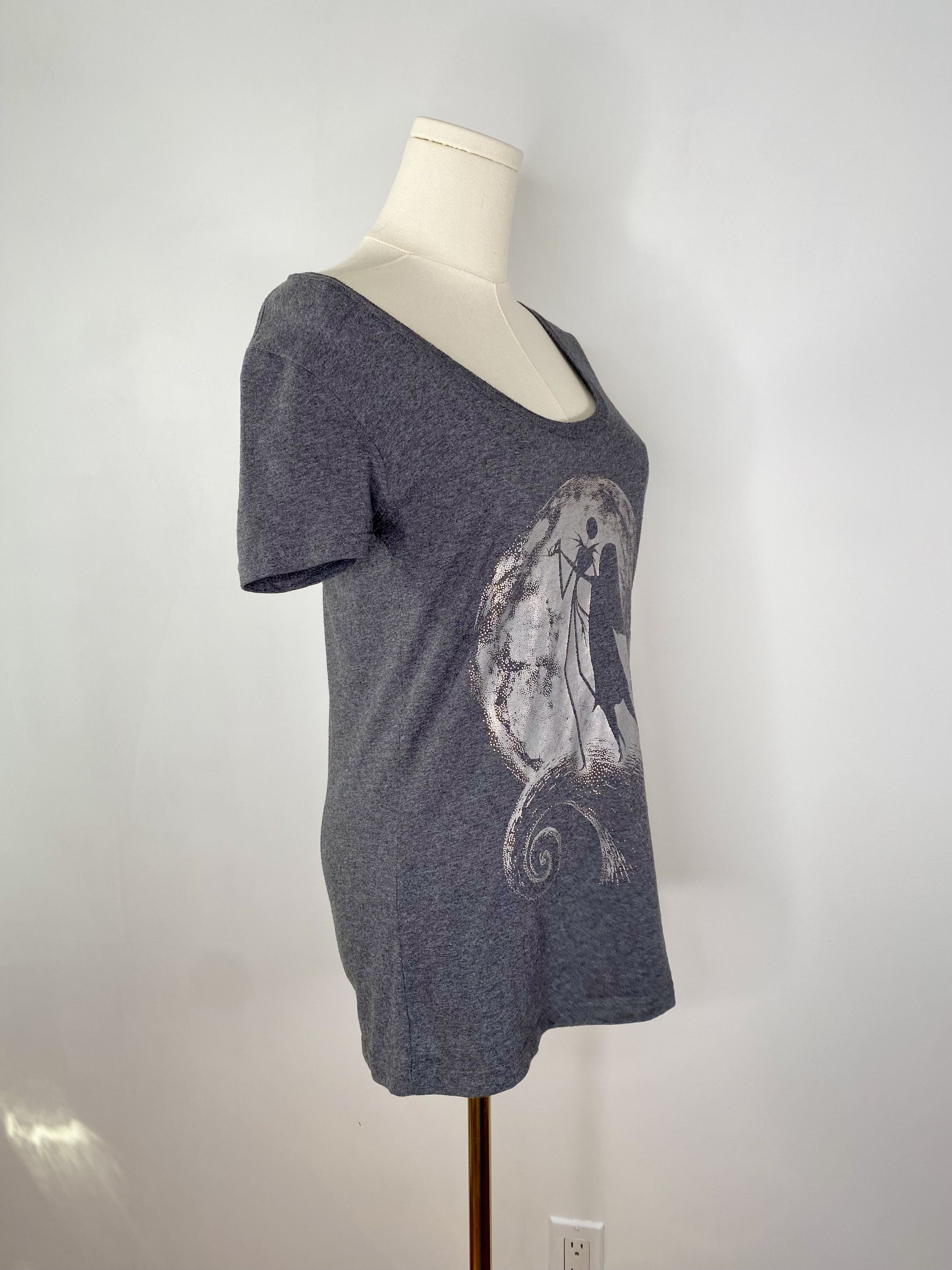 Disney Nightmare Before Christmas, Tim Burton - Gray Graphic Shirt Size S / US 4 / IT 40 - 5 Thumbnail