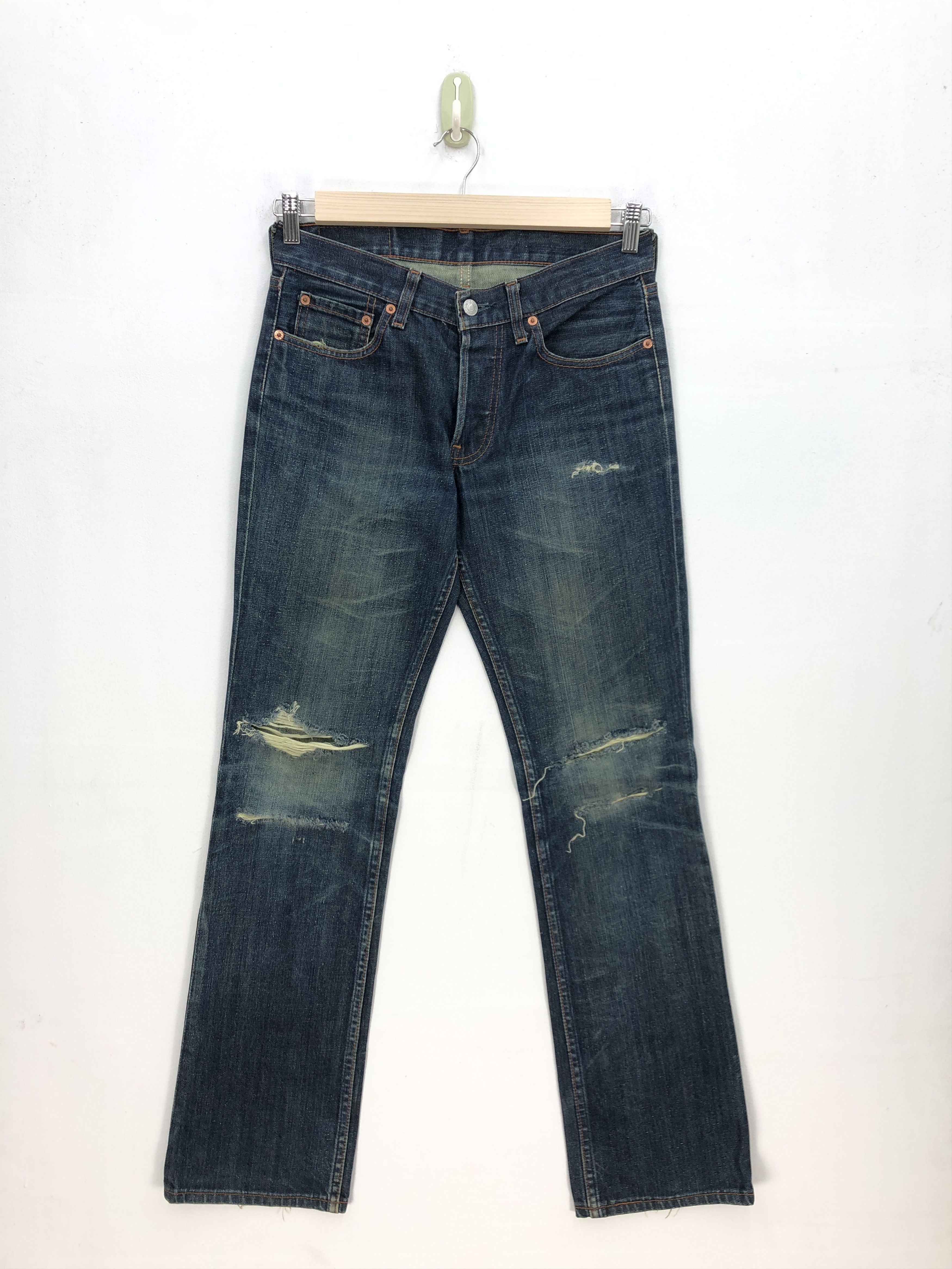 Levi's Vintage Levis Flare Distressed Jeans Levi's Stonewash Denim Size US 30 / EU 46 - 1 Thumbnail