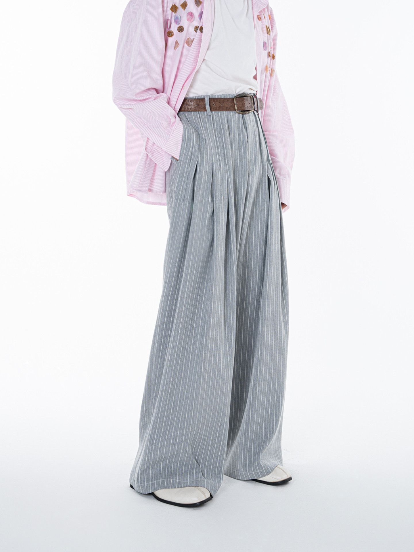 Other Men’s Premium pleated striped trousers Size US 30 / EU 46 - 1 Thumbnail