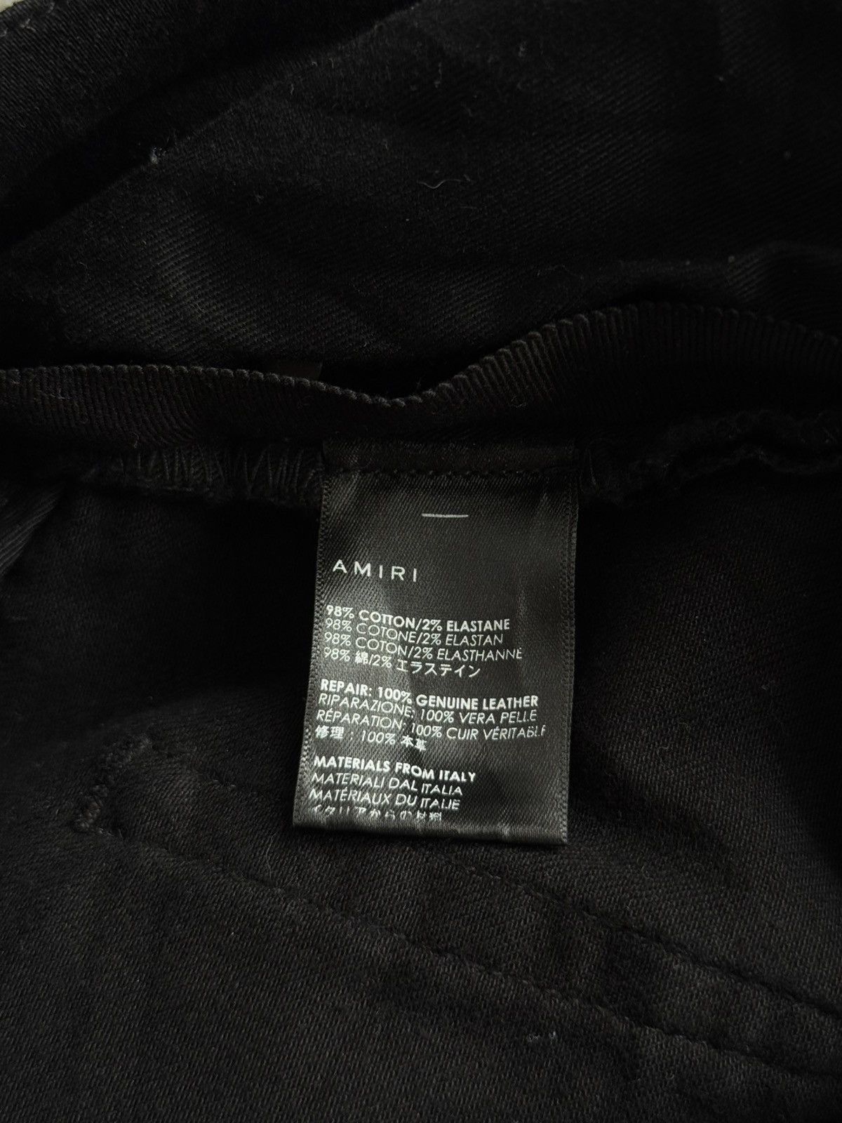 Amiri Amiri - Distressed Black Denim Slim Pant Size US 33 - 12 Thumbnail