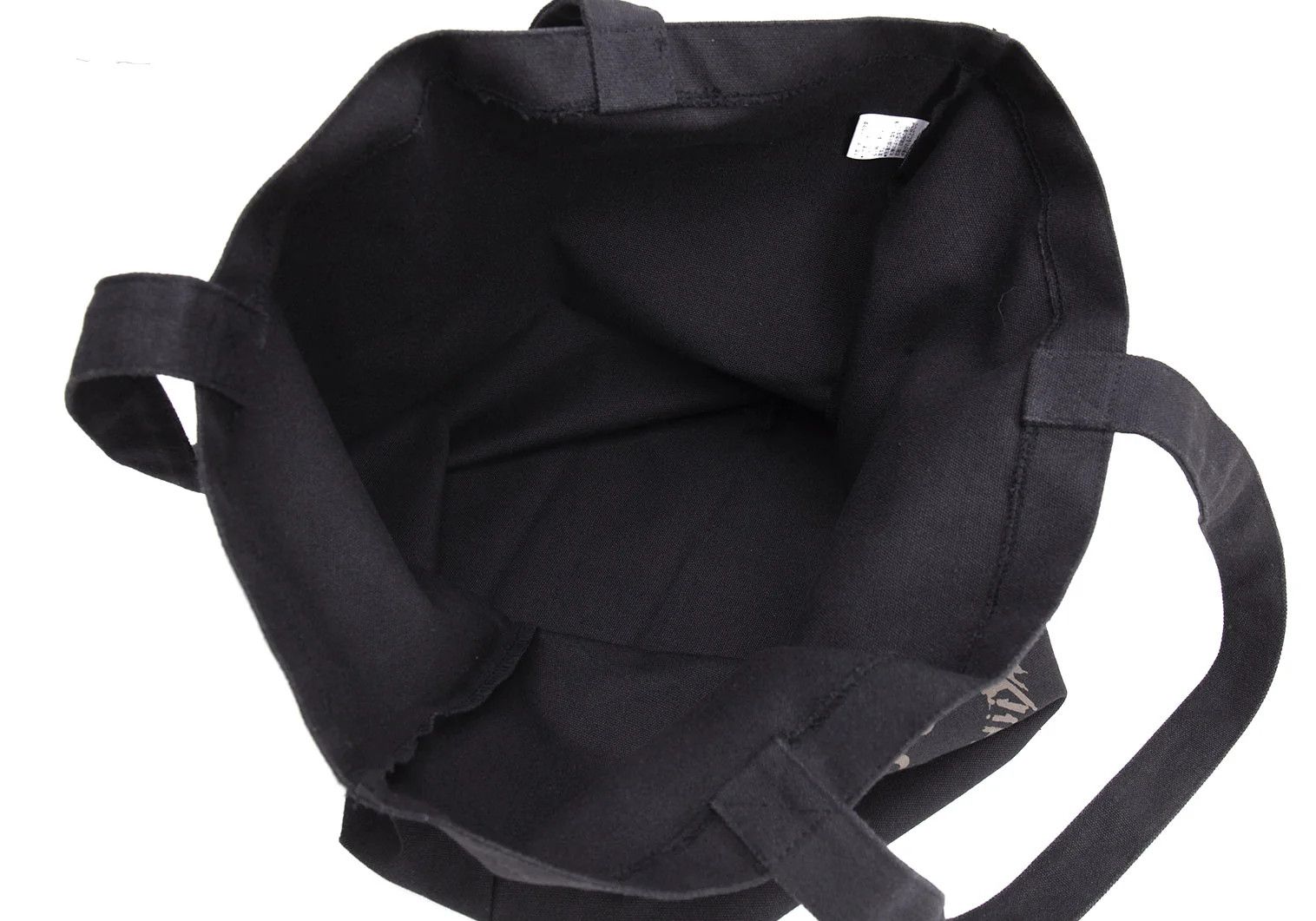 Yohji Yamamoto Logo Print Canvas Tote Bag in Black Size ONE SIZE - 10 Thumbnail