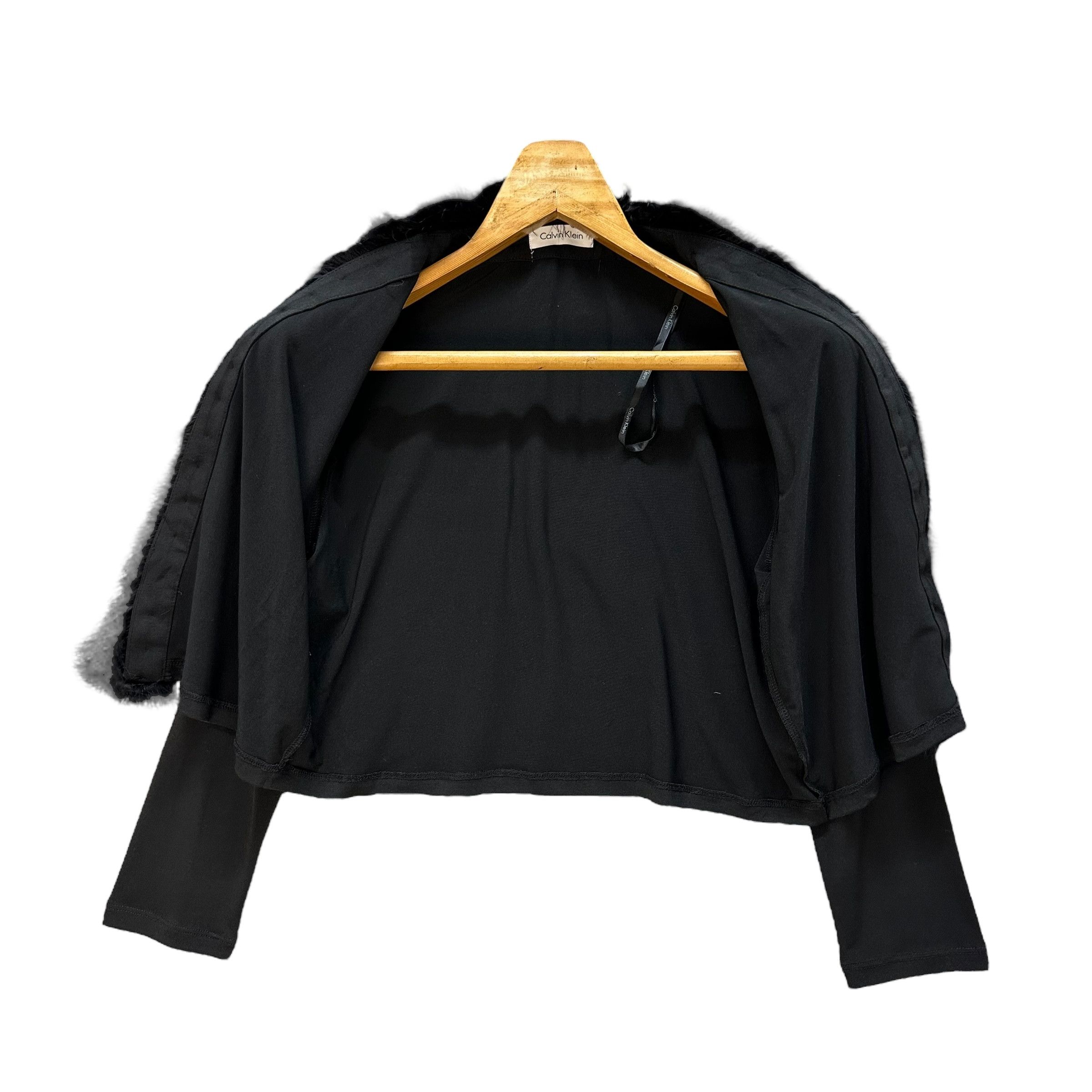 Calvin Klein CALVIN KLEIN Fur Crop Cardigan Jacket #95-1459 Size M / US 6-8 / IT 42-44 - 9 Thumbnail