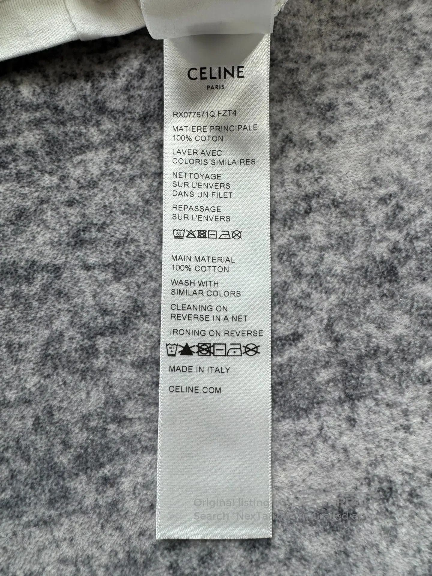 Celine CELINE Red and White Slogan Logo Two-in-One Long Sleeve To Size M / US 6-8 / IT 42-44 - 8 Thumbnail