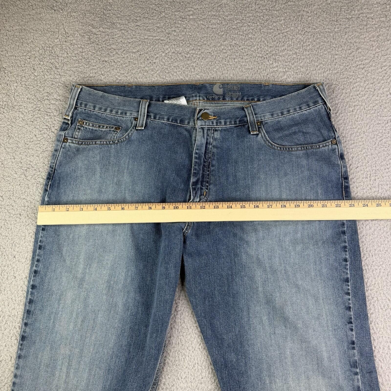 Carhartt Carhartt Men's Blue Jeans Relaxed Fit 40 X 32 Medium Wash Size US 40 / EU 56 - 9 Thumbnail