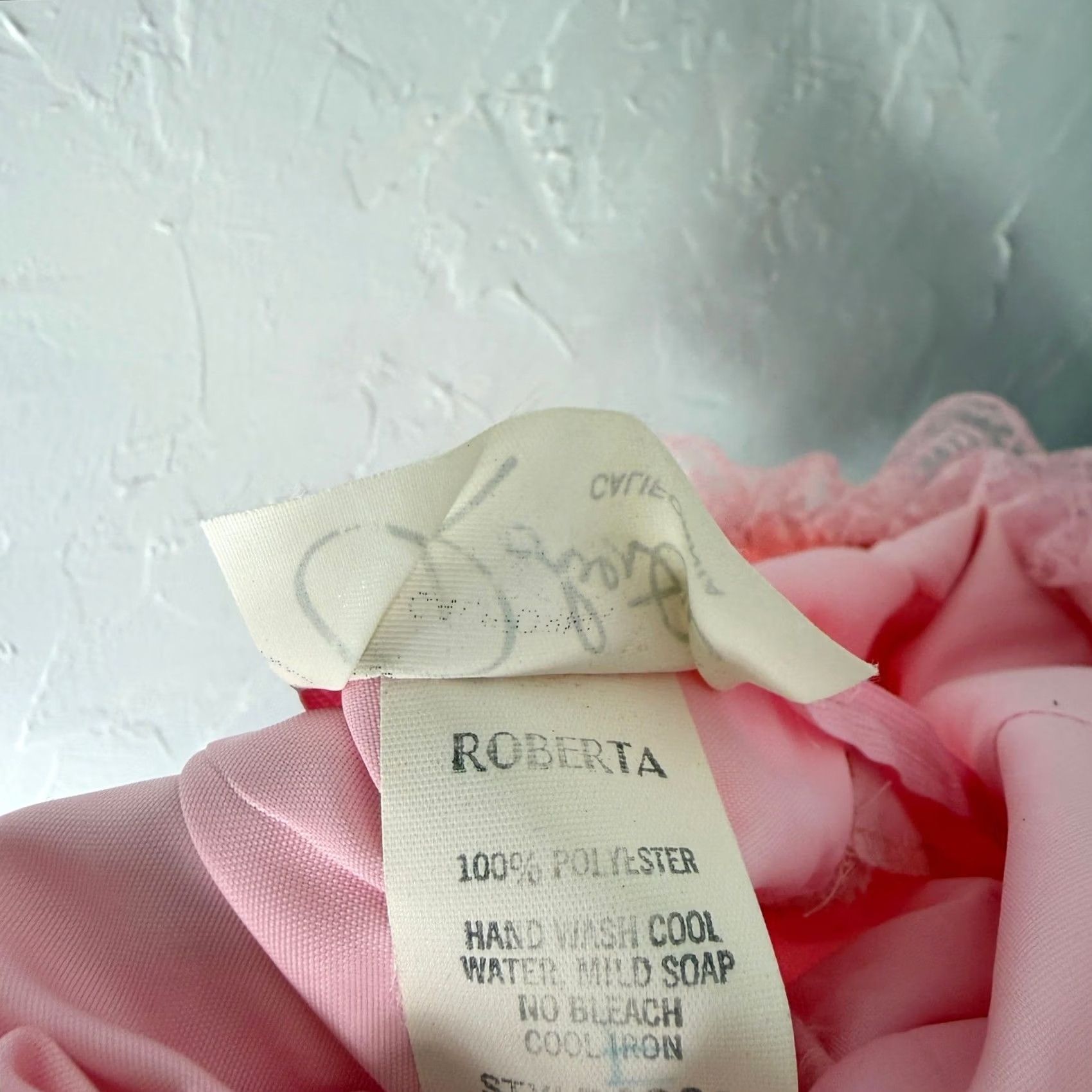 Vintage VINTAGE Roberta Dress Puff Sleeve Lace Floral Pink 2XS Ball Gown Formal Party/Cocktail Ladies Womens 80s Vintage Size XXS / US 00 / IT 34 - 8 Thumbnail