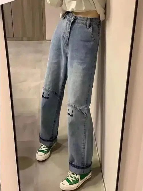 Other Jeans Personality Letter Jeans Hip Hop Size 27" / US 4 / IT 40 - 2 Thumbnail