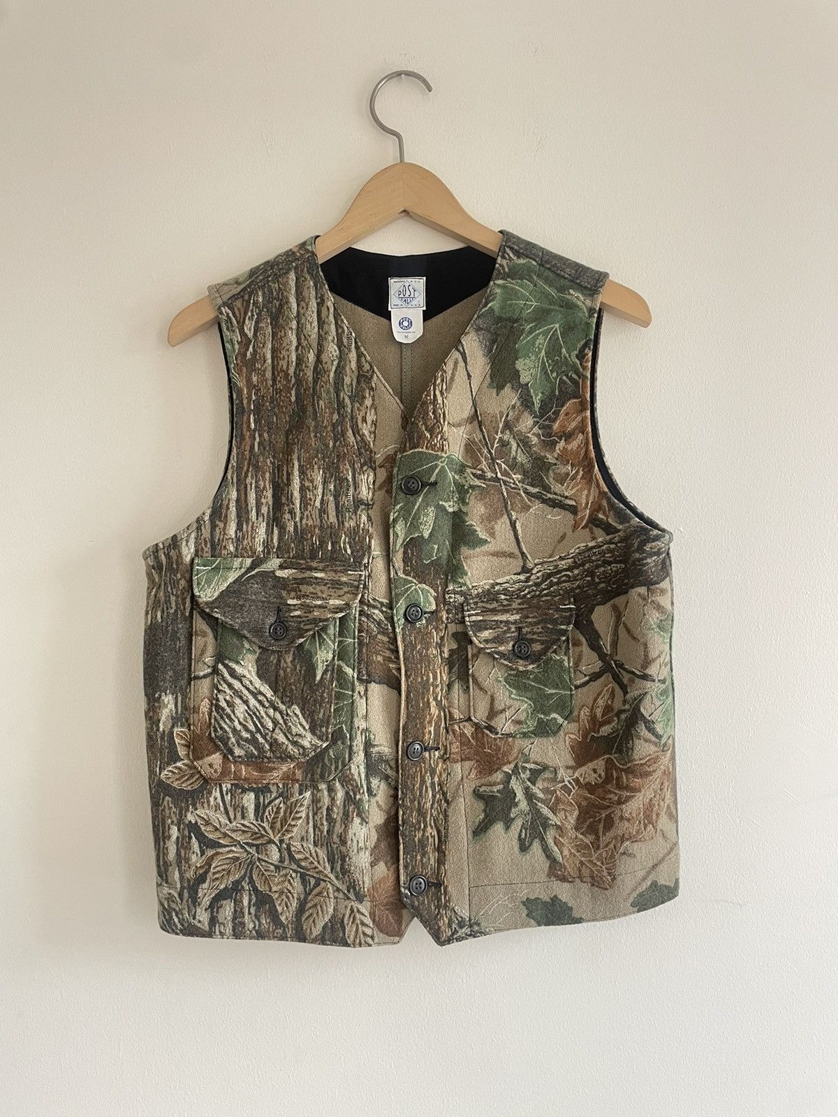 image of Post Overalls Post O'alls Wool Camo Vest Size M Made In Usa Vintage, Men's