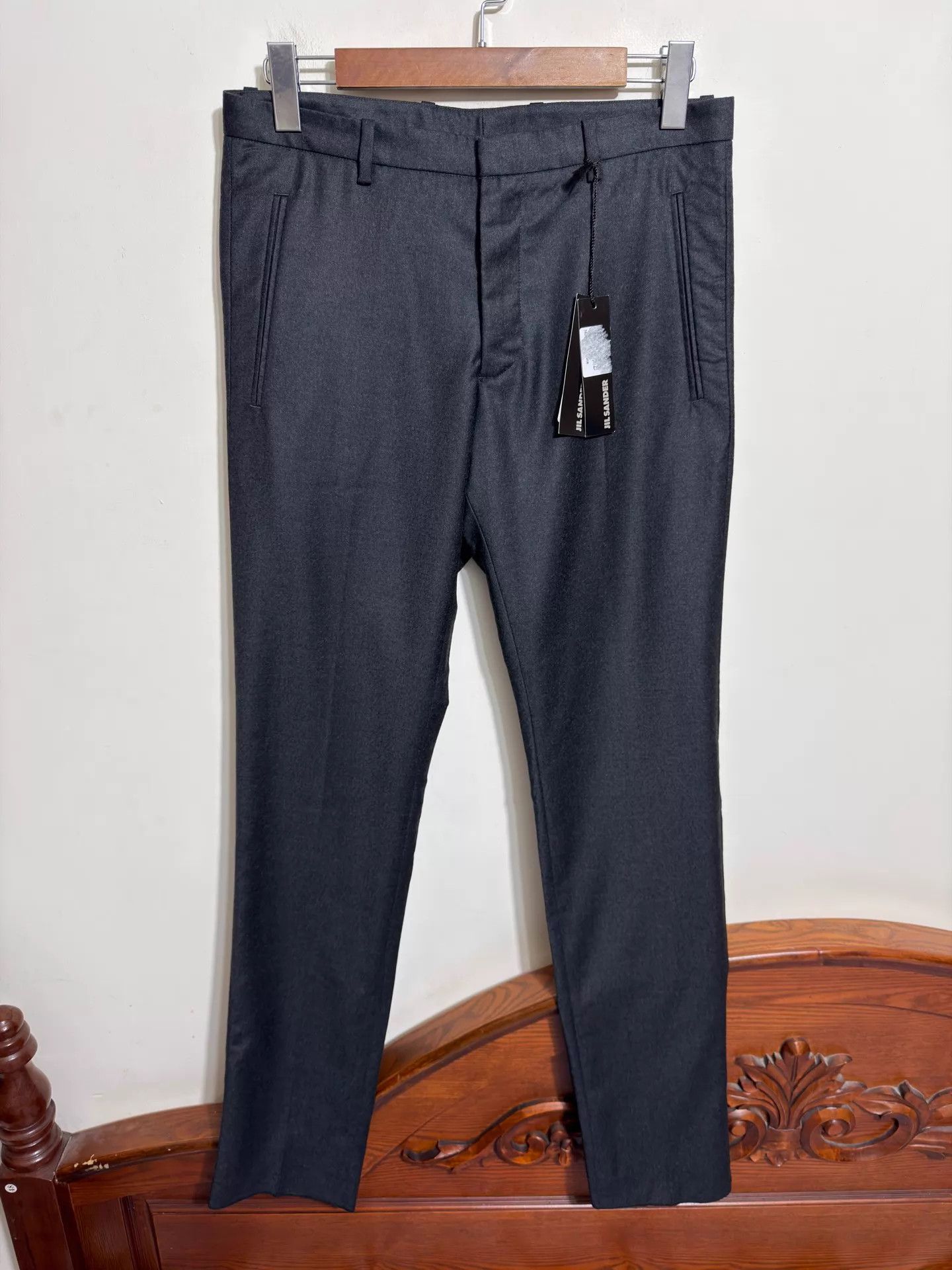 Jil Sander Jil Sander Charcoal Slim Wool-Cashmere Pants 46/52 Size US 30 / EU 46 - 1 Thumbnail