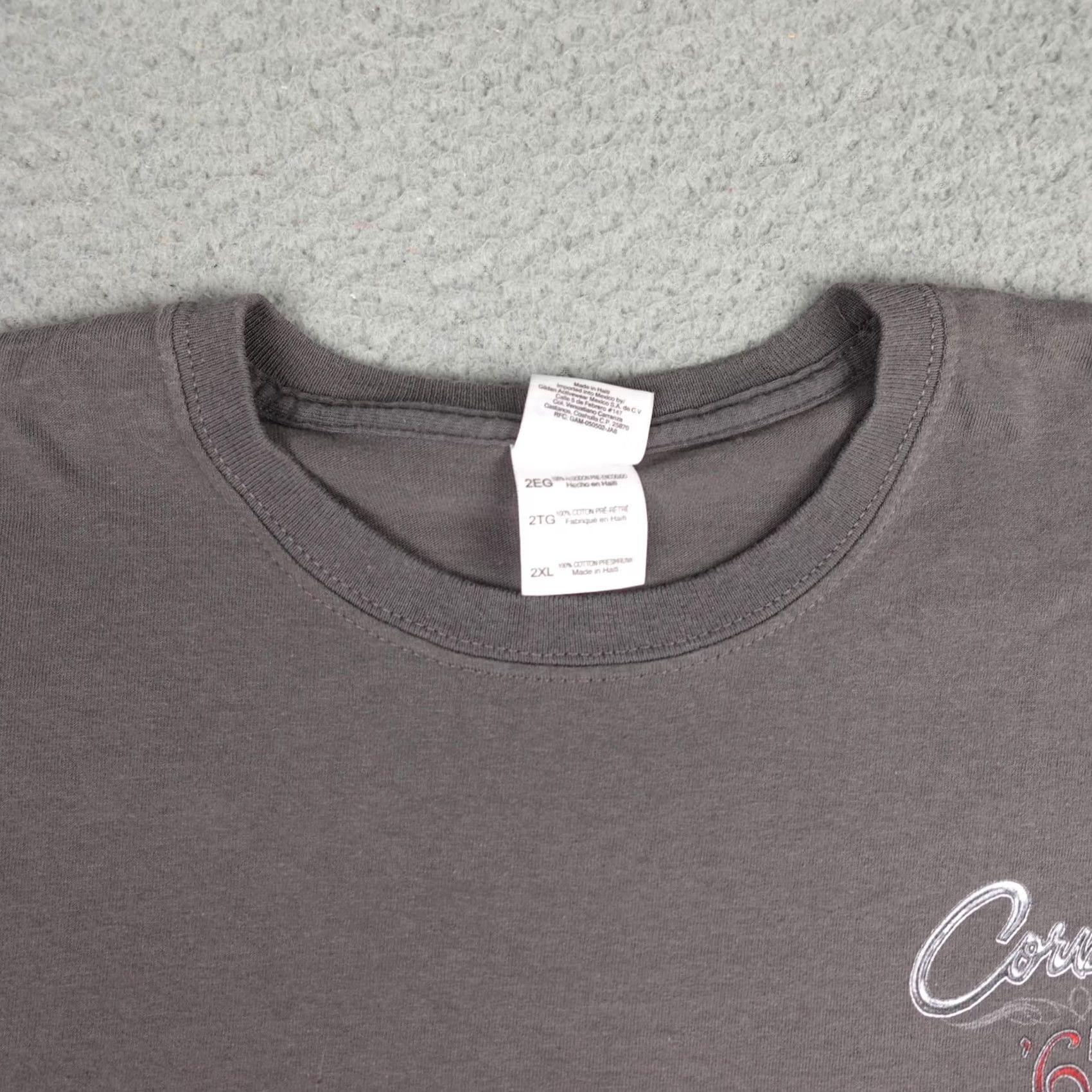 Gildan Corvette Shirt Mens 2XL Gray 1967 Sting Ray Ruling The Road 40th Anniversary Shirt Size US XXL / EU 58 / 5 - 6 Thumbnail