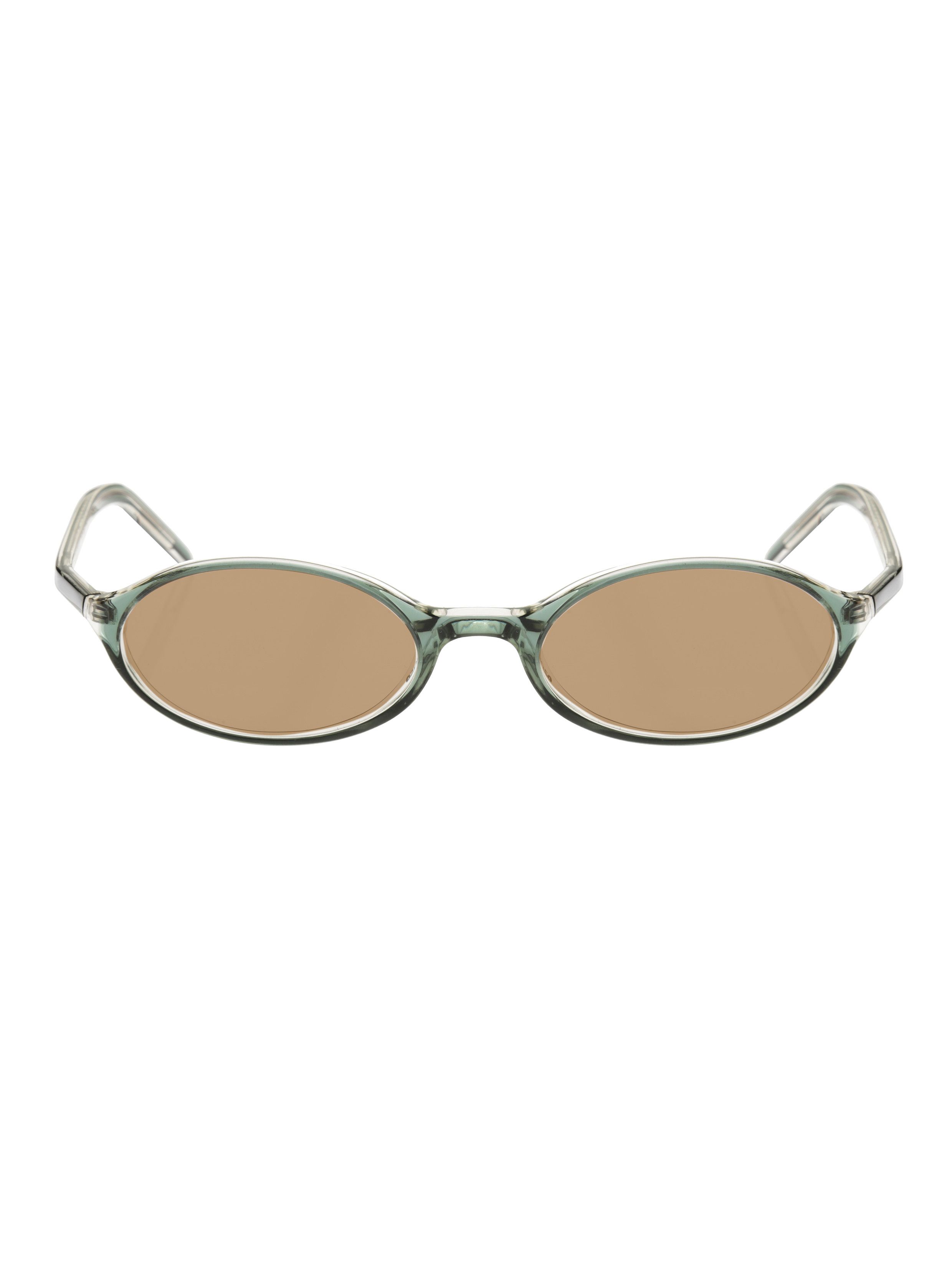 Burberry '90s Bottle Green Oval Sunglasses Brown
