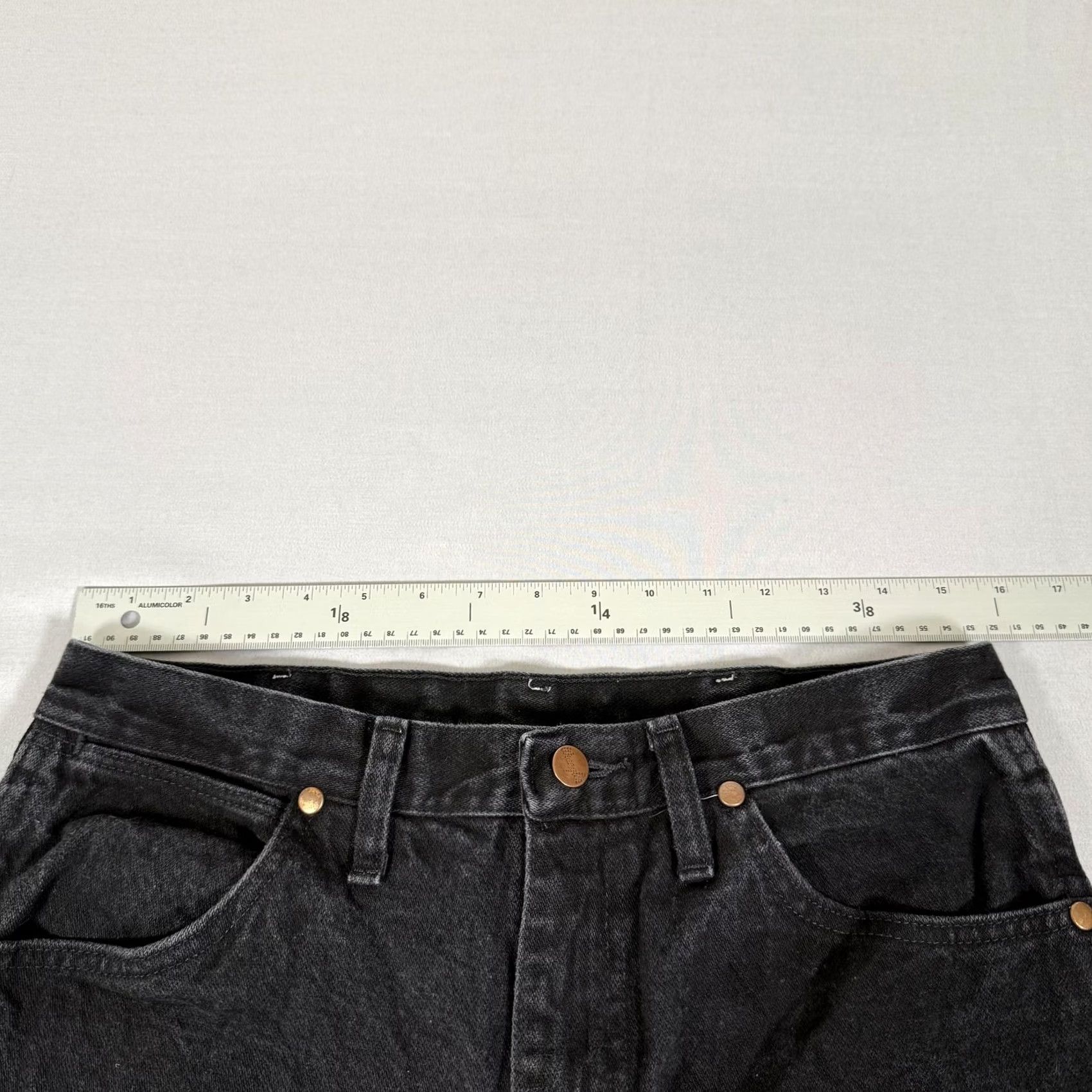 Wrangler Wrangler Jeans Mens 32x36 Black 930WBK Slim Straight Denim Jeans Western Work Cowboy Cut Five-Pocket Denim Pants Black Charcoal Wash Men Size US 32 / EU 48 - 6 Thumbnail