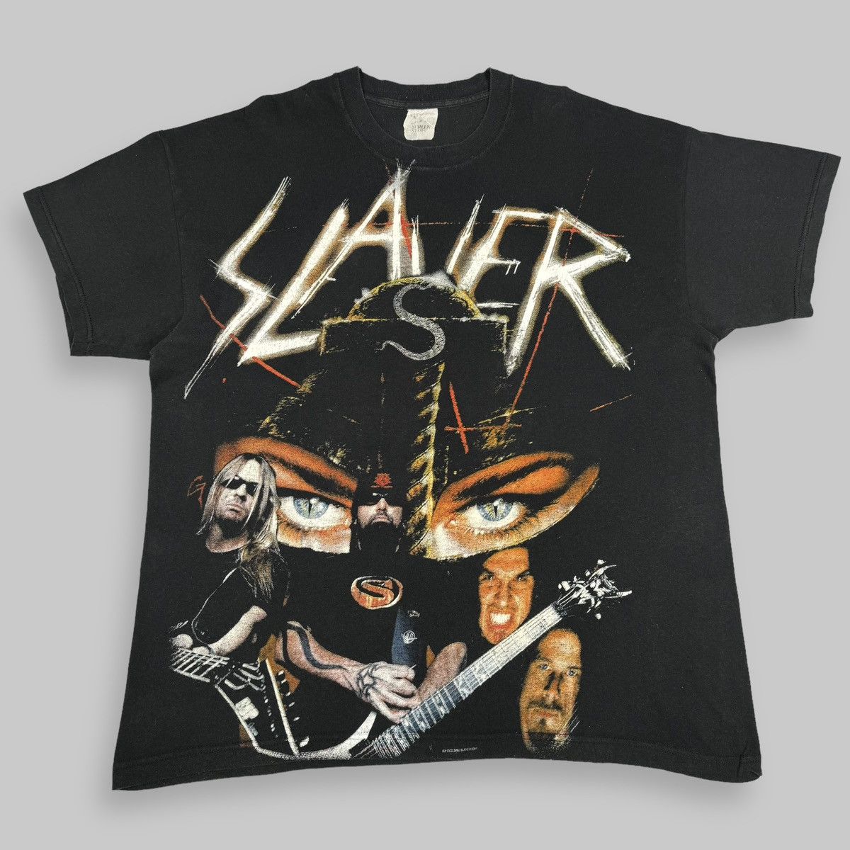 Band Tees Vintage 2001 Slayer God Hates Us All All Over Euro Shirt Size US XL / EU 56 / 4 - 2 Thumbnail