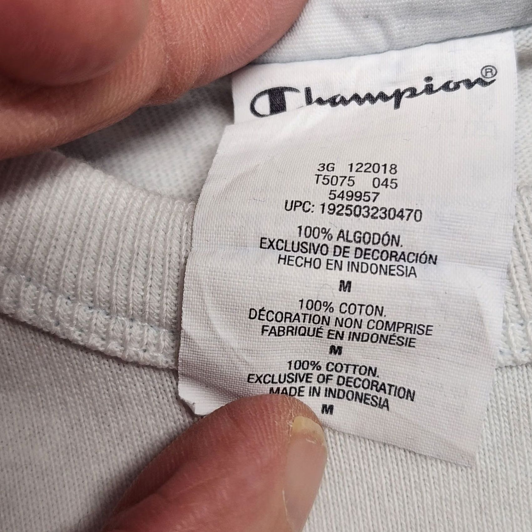 Champion Champion T Shirt Mens Medium Heavyweight Cotton Short Sleeve Crewneck Pocket Mens Regular White Short Sleeve 90s? Size US M / EU 48-50 / 2 - 4 Thumbnail