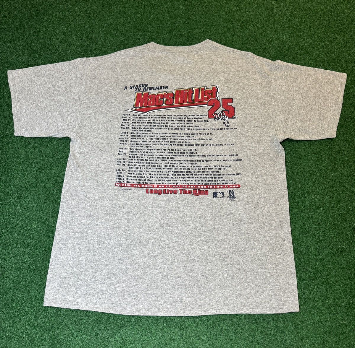Nutmeg × Vintage Vtg 90s Mark Mcgwire Home Run King Cardinals XL T Shirt Size US XL / EU 56 / 4 - 3 Thumbnail