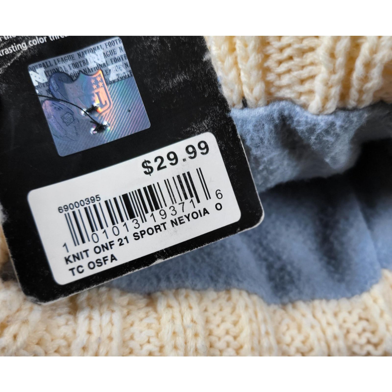 Other NWT New Orleans Saints Chunky Knit Pom Beanie Fleece Lined Size ONE SIZE - 2 Thumbnail