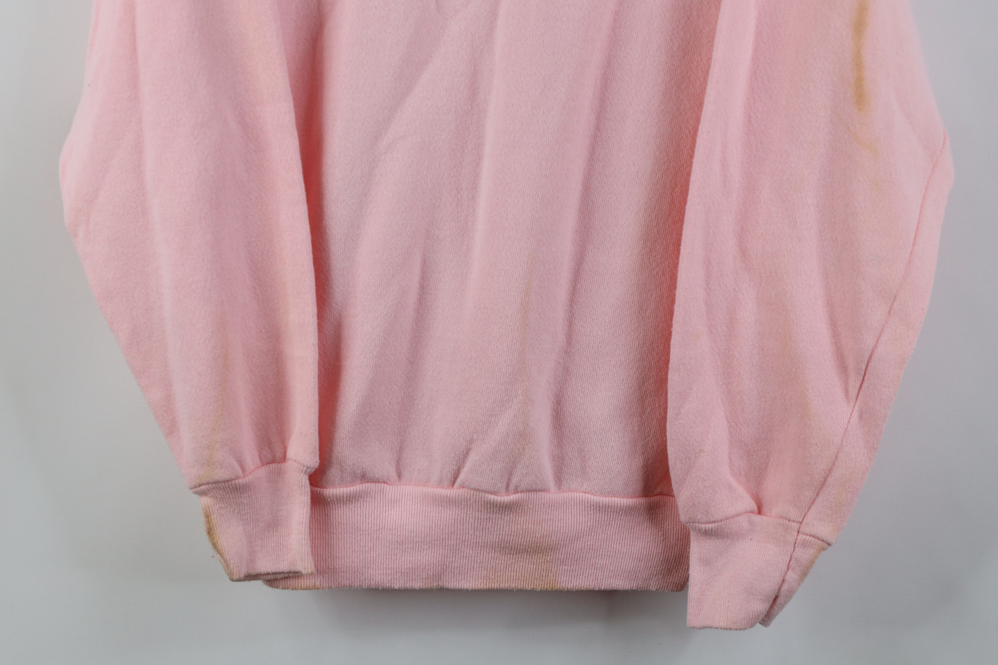 Vintage Vintage 80s 90s Streetwear Blank Crewneck Sweatshirt Pink Size S / US 4 / IT 40 - 3 Thumbnail
