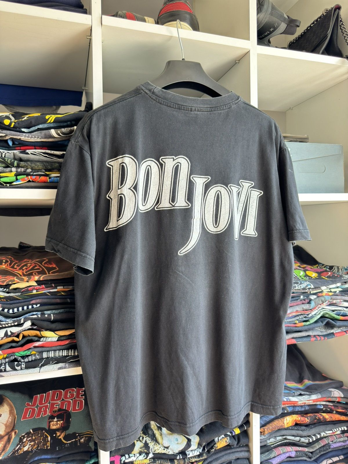 Bon Jovi Vintage 90s Bon Jovi Graphic Band Faded T Shirt Size US M / EU 48-50 / 2 - 4 Thumbnail