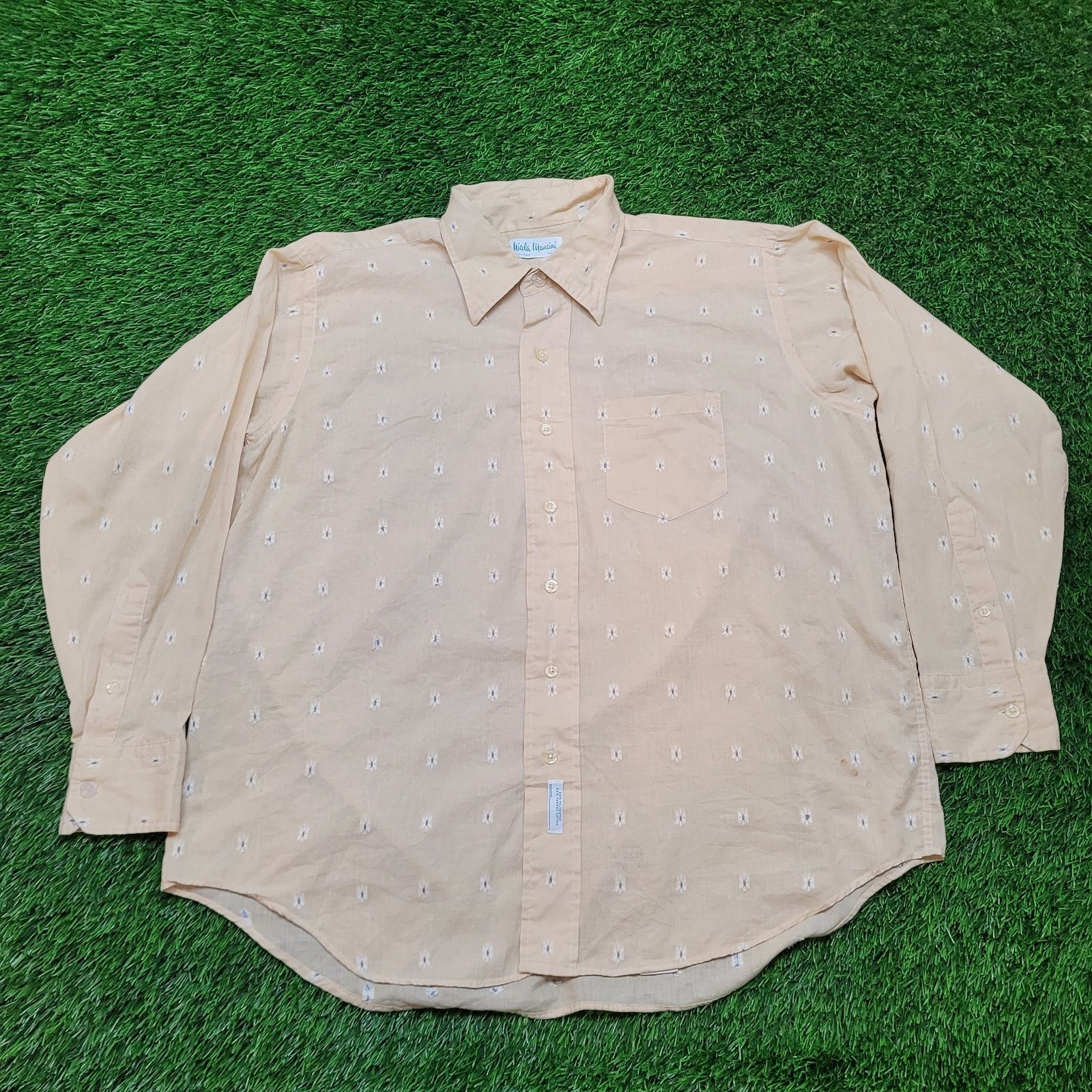 Vintage VTG 70s Nicola Mancini Embroidered Disco Shirt XXL 17.5 Size US XXL / EU 58 / 5 - 1 Thumbnail