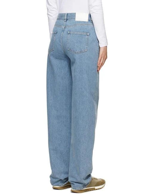 Loulou de Saison o1s22i1n1024 Organic Cotton Samur Jeans in Blue Size 27" / US 4 / IT 40 - 3 Thumbnail