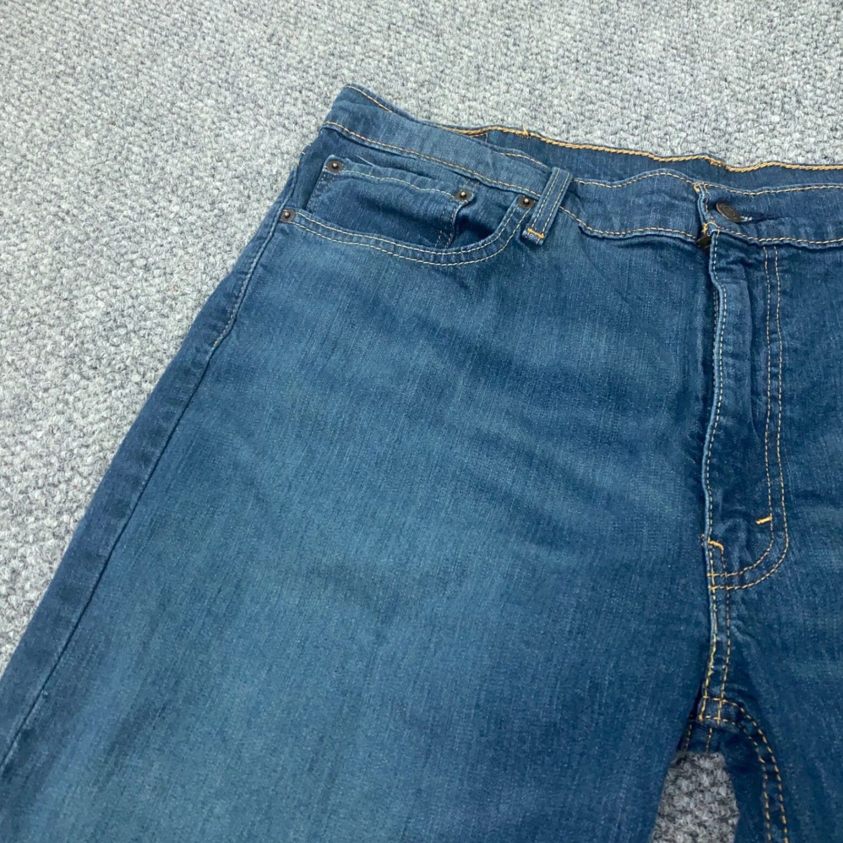 Levi's Levis Jeans 514 Mens Blue 39x31 Straight Stretch Size US 39 - 4 Thumbnail