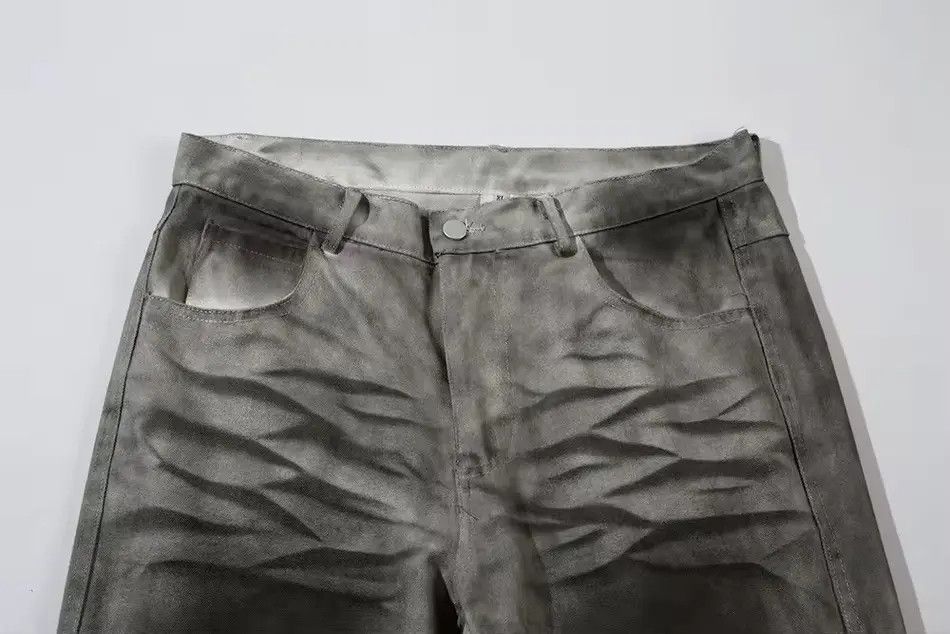 Japanese Brand Washed Pleated High Street Straight Loose Jeans Pants Size US 30 / EU 46 - 3 Thumbnail