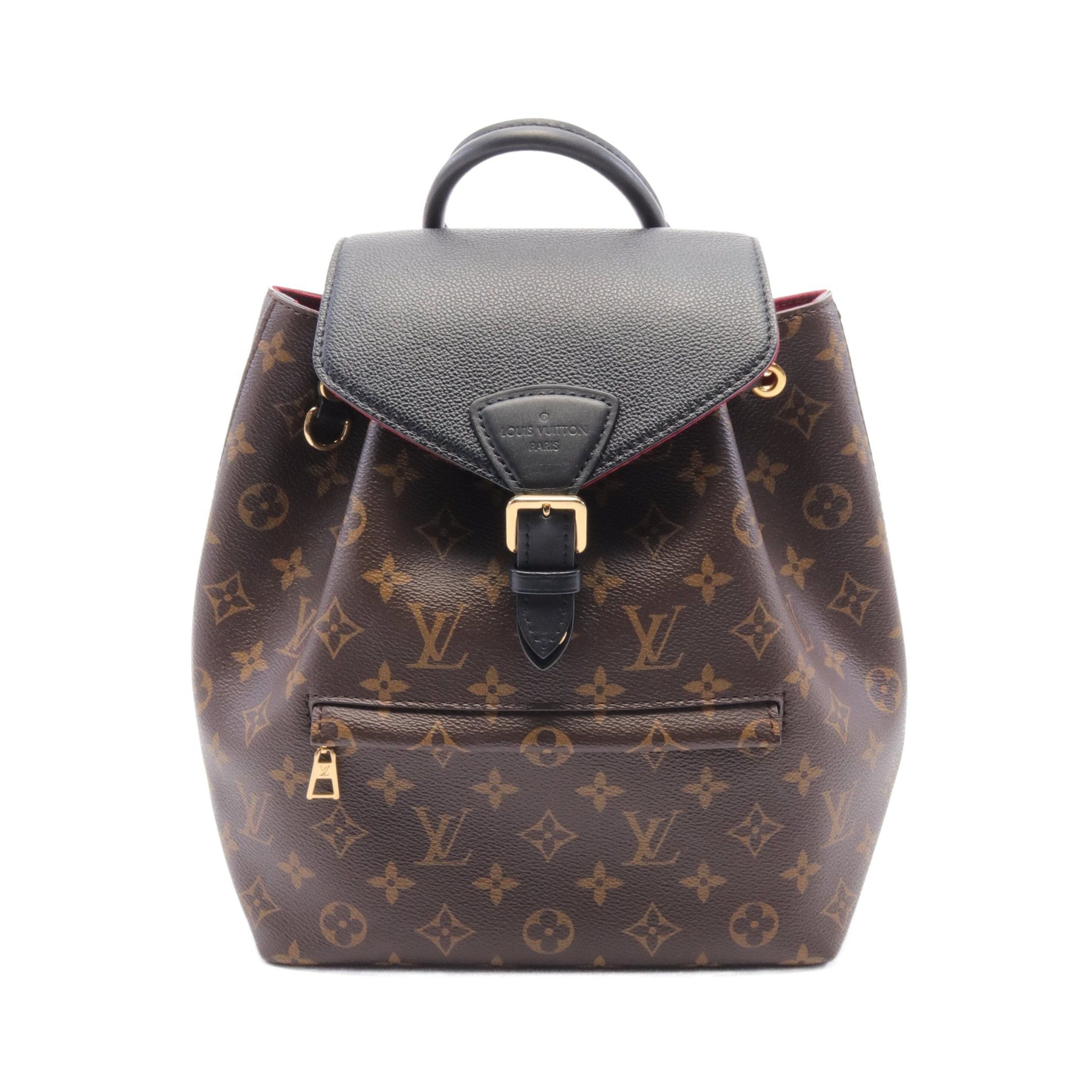 Louis Vuitton Louis Vuitton Montsouris Nm Pm Monogram Backpack Rucksack Leather Brown Black Size ONE SIZE - 1 Thumbnail