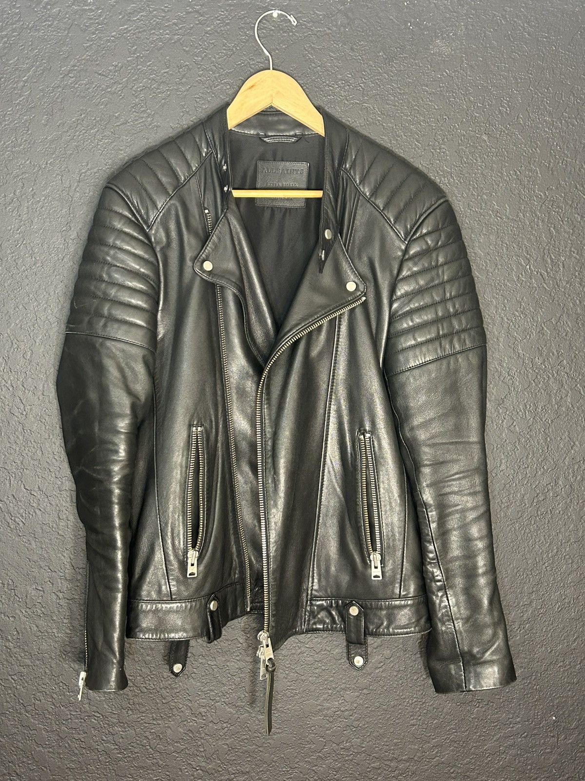 Allsaints Allsaints Sheep Leather Biker Jacket Size US XS / EU 42 / 0 - 1 Thumbnail