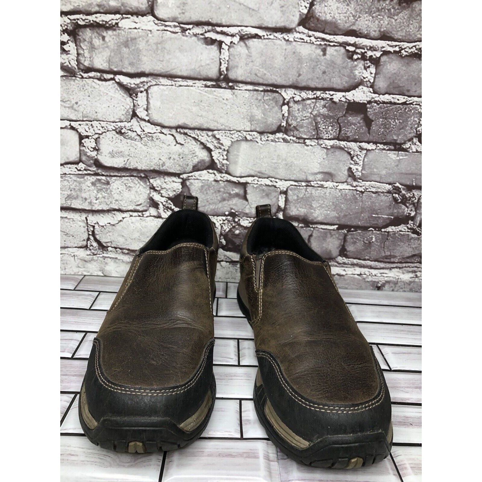 L.L. Bean L.L Bean Traverse 507184 Brown Leather Slip On Trail Shoes M Size US 9.5 / EU 42-43 - 2 Thumbnail