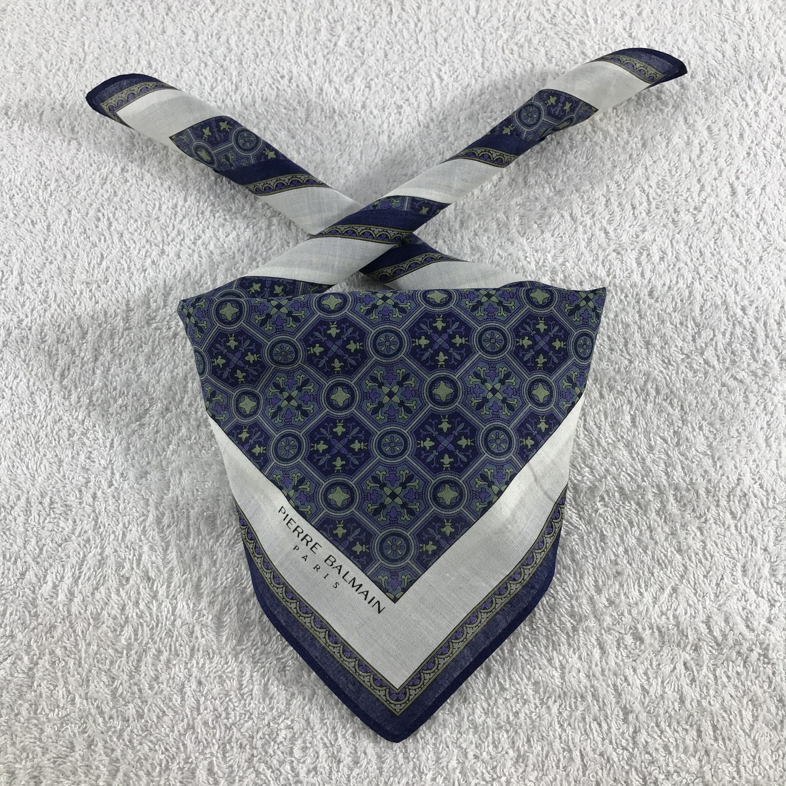 Pierre Balmain × Vintage Pierre Balmain Bandana / Handkerchief / Neckerchief - S260 Size ONE SIZE - 3 Thumbnail