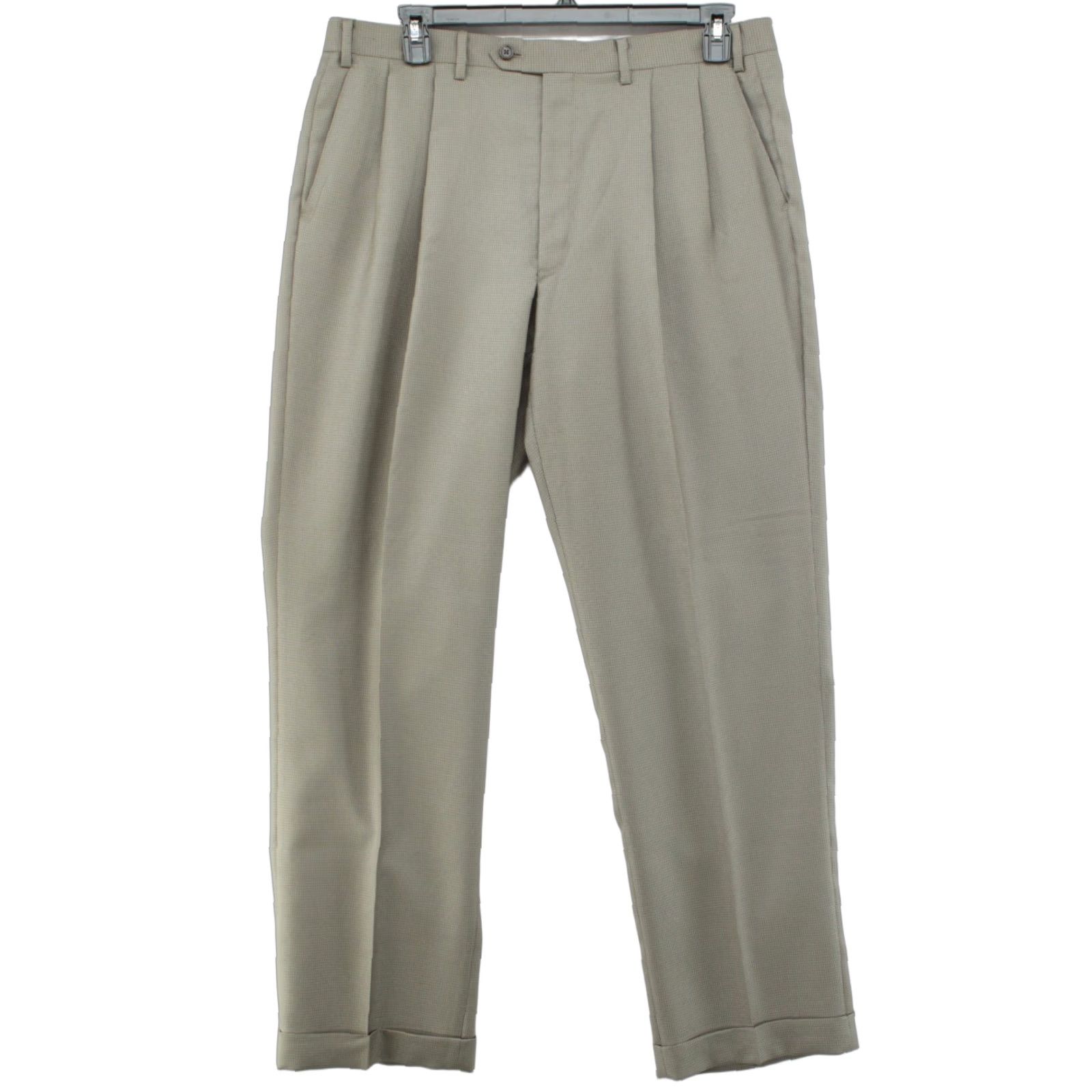 Ralph Lauren Ralph Lauren Dress Pants Men's 38x32 Green Pleated Cuffed Straight Office Wear Size US 38 / EU 54 - 1 Thumbnail
