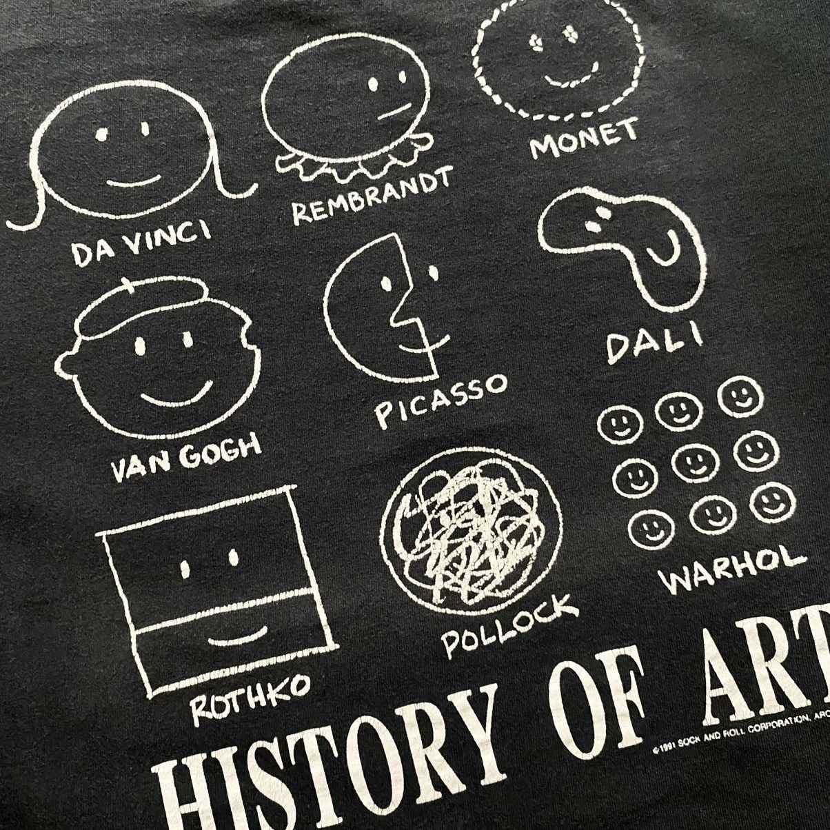 Band Tees 1991 History Of Art Faded Monet Picasso Dali Warhol T-shirt Size US XL / EU 56 / 4 - 4 Thumbnail
