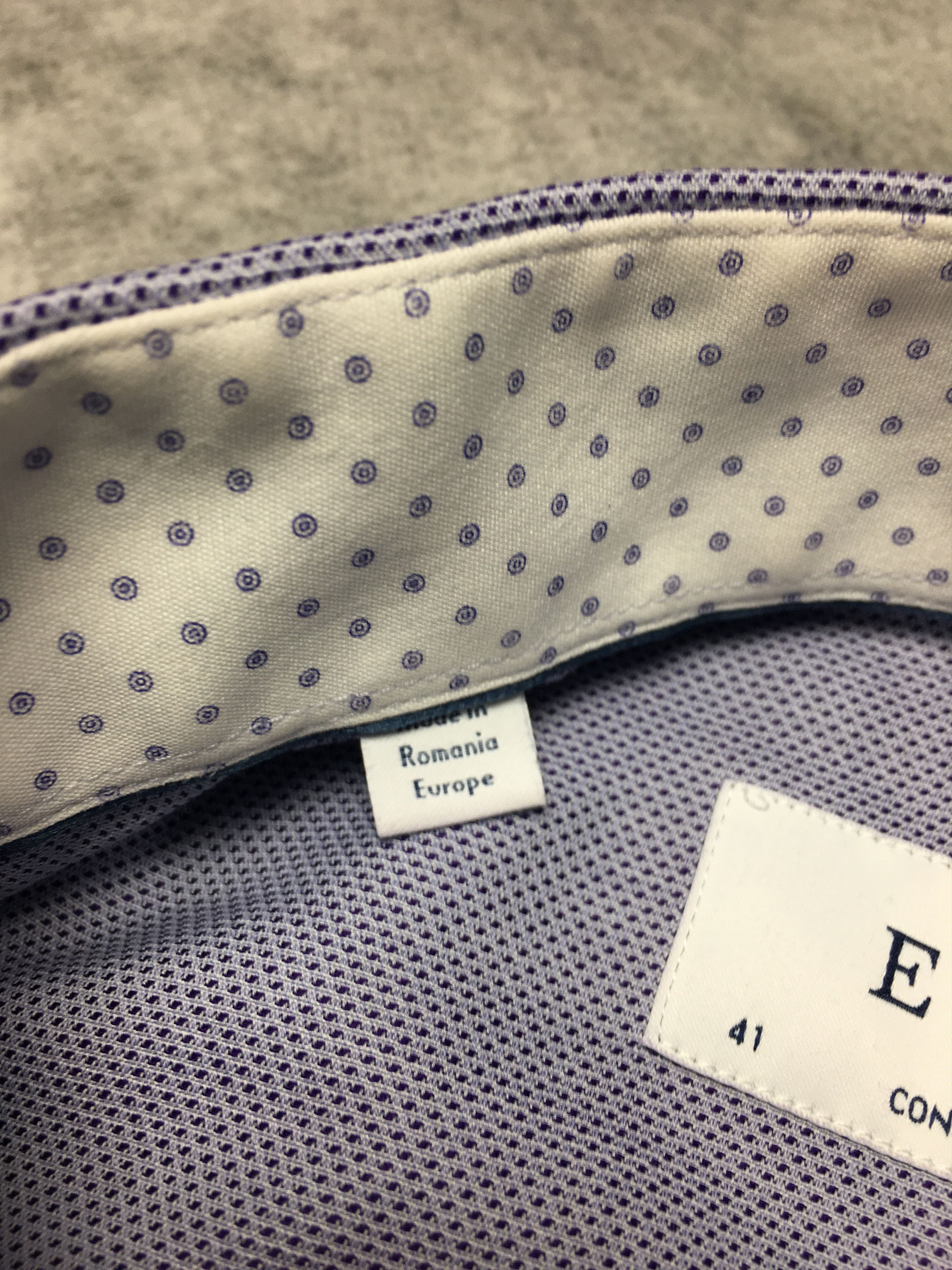 Eton ETON Long Sleeve Mens Blue Dress Shirt 41/16 Size 42S - 6 Thumbnail