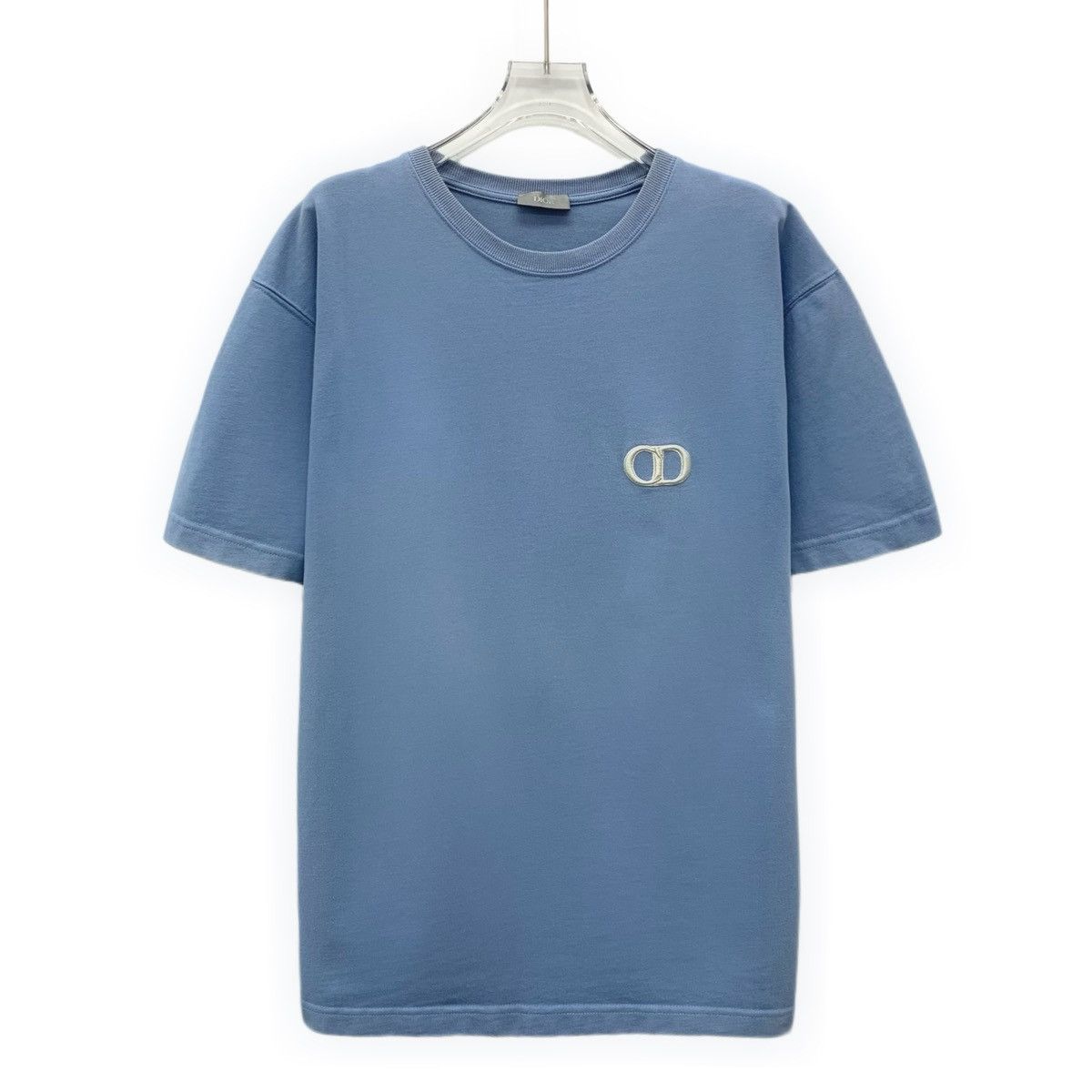 Dior Dior Blue CD Letter Embroidered Short Sleeve T-shirt K26WX Size US L / EU 52-54 / 3 - 1 Thumbnail