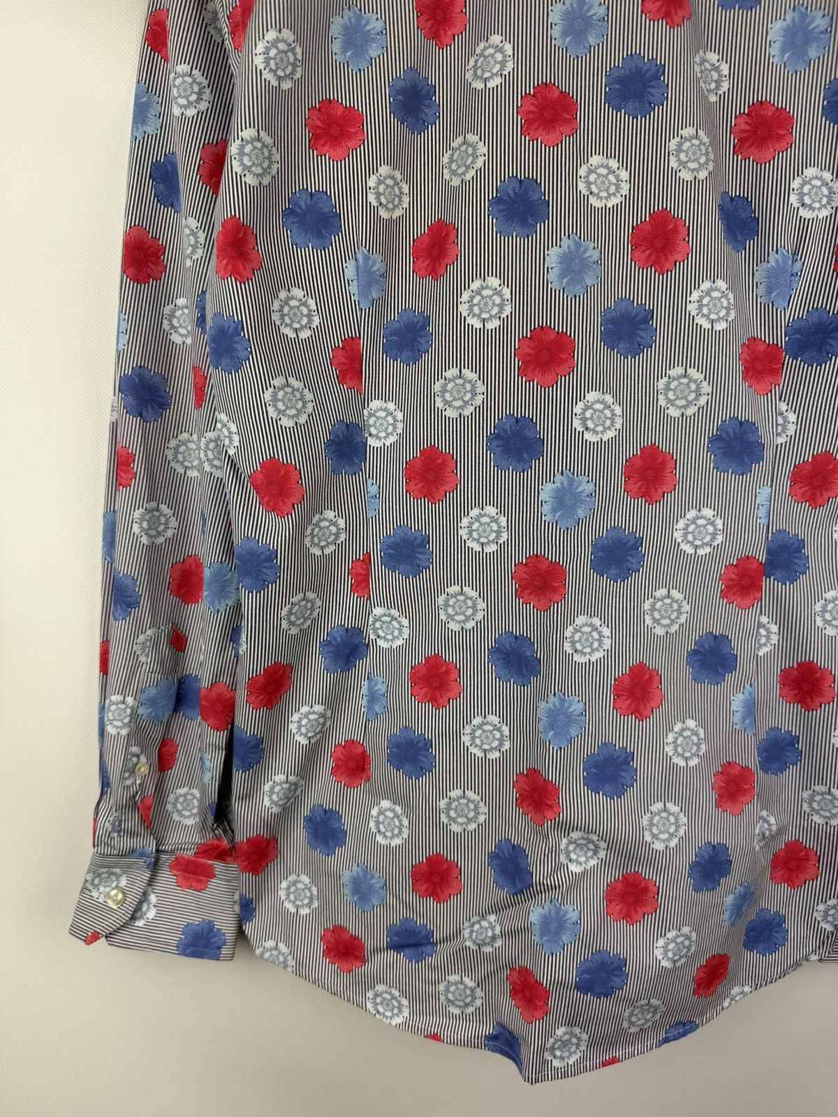 Eton Eton Long Sleeve Striped Floral Pattern Button Up Shirt Size US S / EU 44-46 / 1 - 20 Thumbnail