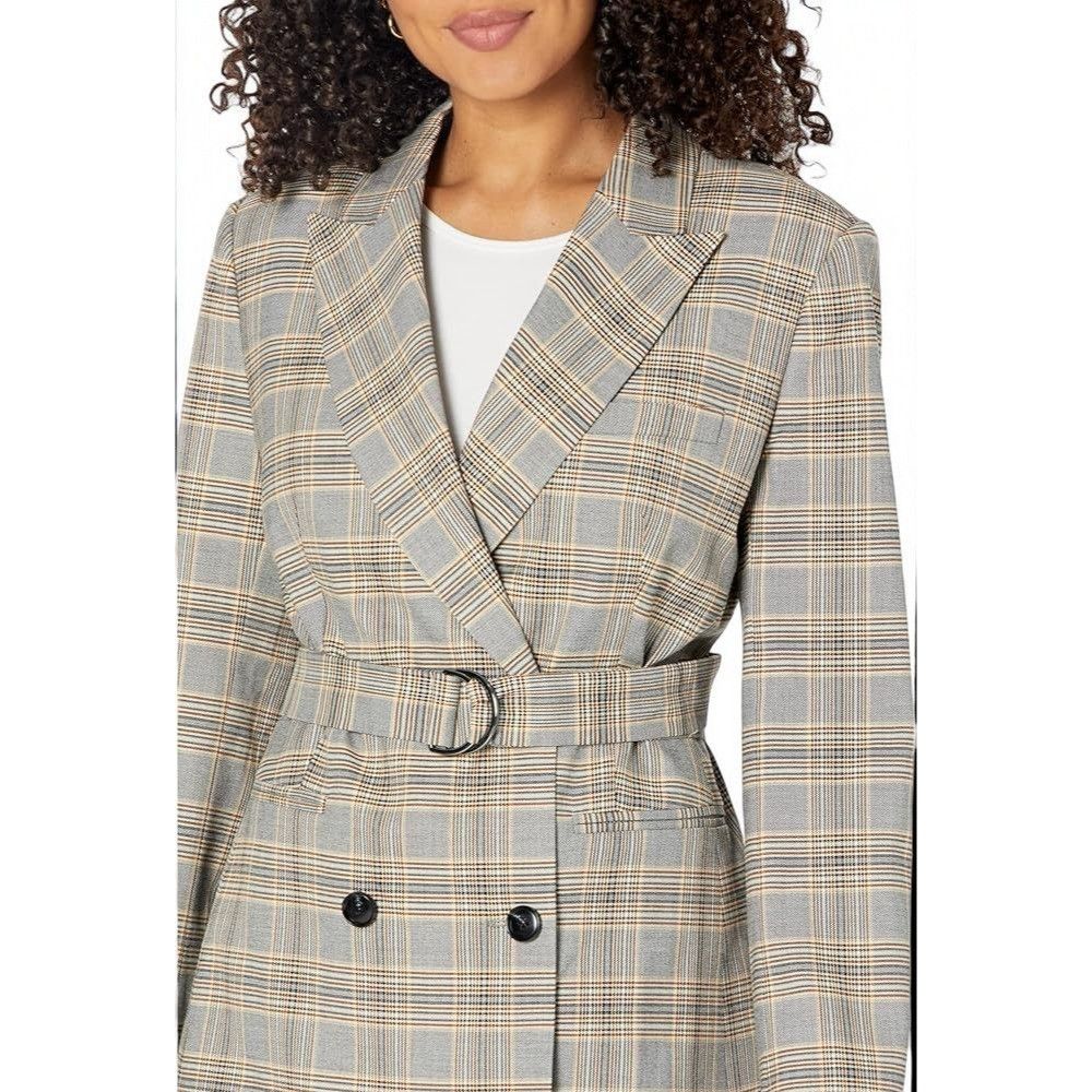 Bcbgmaxazria Bcbgmaxazria womens belted all plaid blazer NEW XL Size XL / US 12-14 / IT 48-50 - 10 Thumbnail