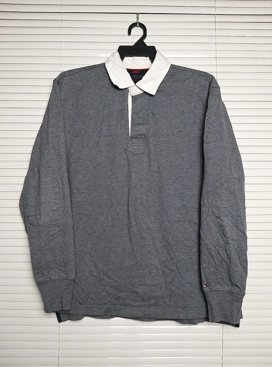 Tommy Hilfiger VTG TOMMY HILFIGER RUGBY STYLE #85 LONG SLEEVE POLO SHIRT Size US M / EU 48-50 / 2 - 2 Thumbnail