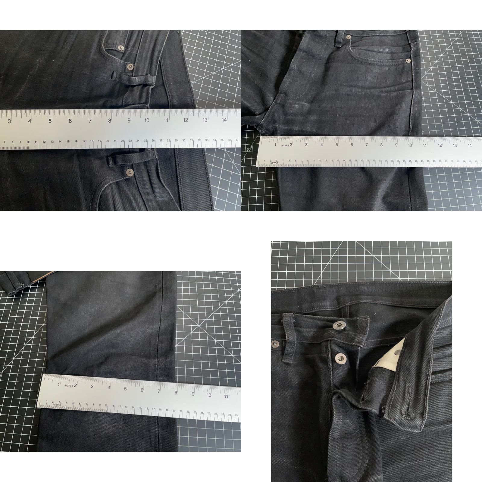 3sixteen 3Sixteen ST-220X Double Black Selvedge Jeans Men's 31 Slim Tapered 14.5 Oz Denim Size US 32 / EU 48 - 8 Thumbnail