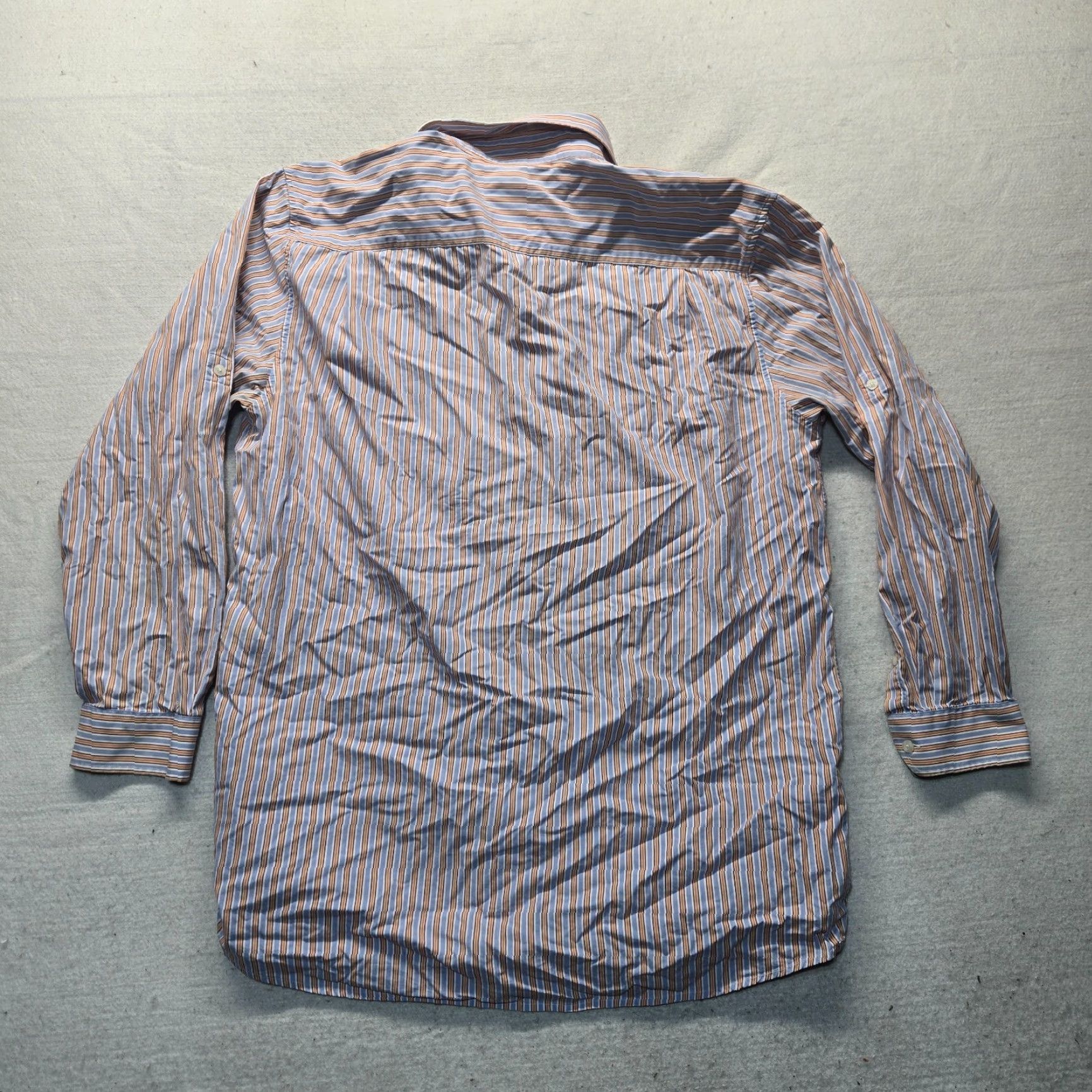 Hudson North Hudson Shirt Striped Long Sleeve Button Up Mens XLT Tall Multicolor 80s/90s Size US XL / EU 56 / 4 - 7 Thumbnail
