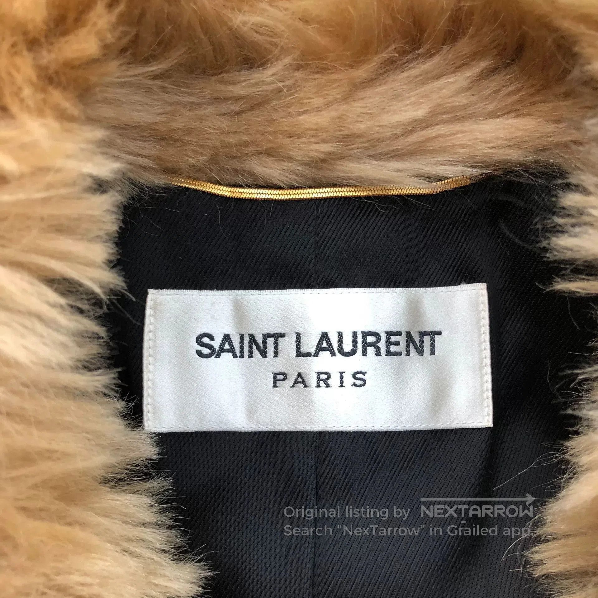 Saint Laurent Paris Saint Laurent 16FW Gold Fur Coat. Size S / US 4 / IT 40 - 7 Thumbnail