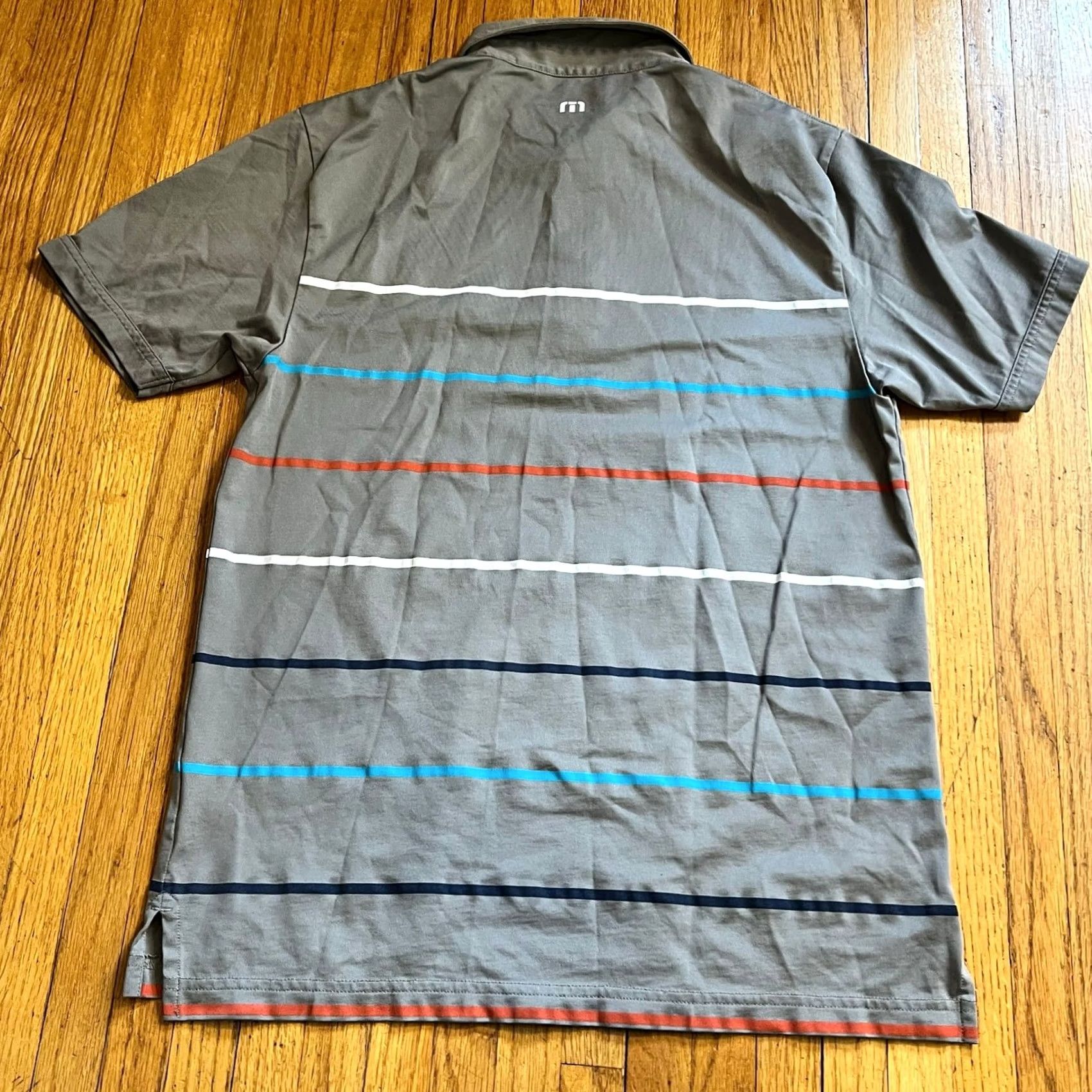 TravisMathew Travis Mathew Polo Shirt Mens Small Gray Striped Pima Cotton Blend Golf Shirt S Mens Gray Polo Size US S / EU 44-46 / 1 - 3 Thumbnail