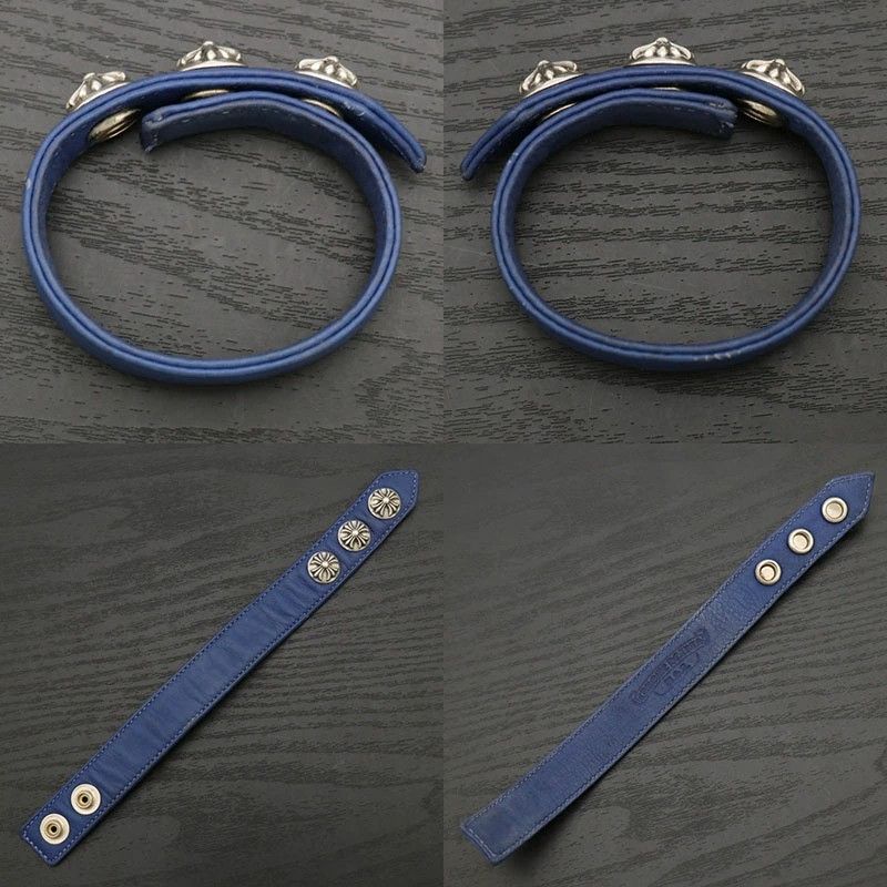 Chrome Hearts CHROME HEARTS 3 BUTTON 2 SNAP LEATHER BRACELET Size ONE SIZE - 2 Thumbnail