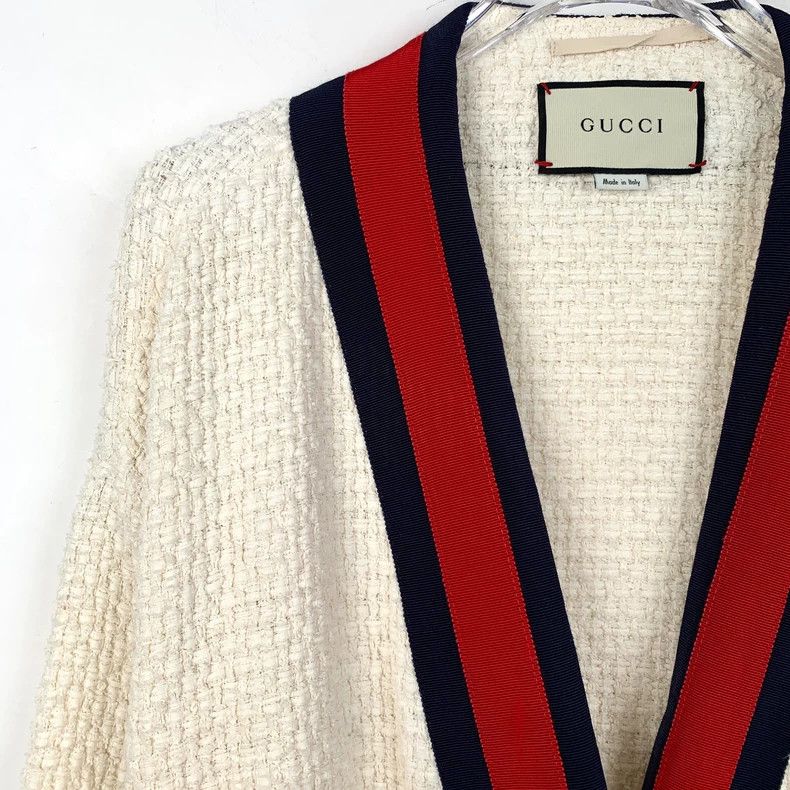 Gucci Gucci Color-blocked striped cotton cardigan jacket 2501-Nex Size US XS / EU 42 / 0 - 3 Thumbnail