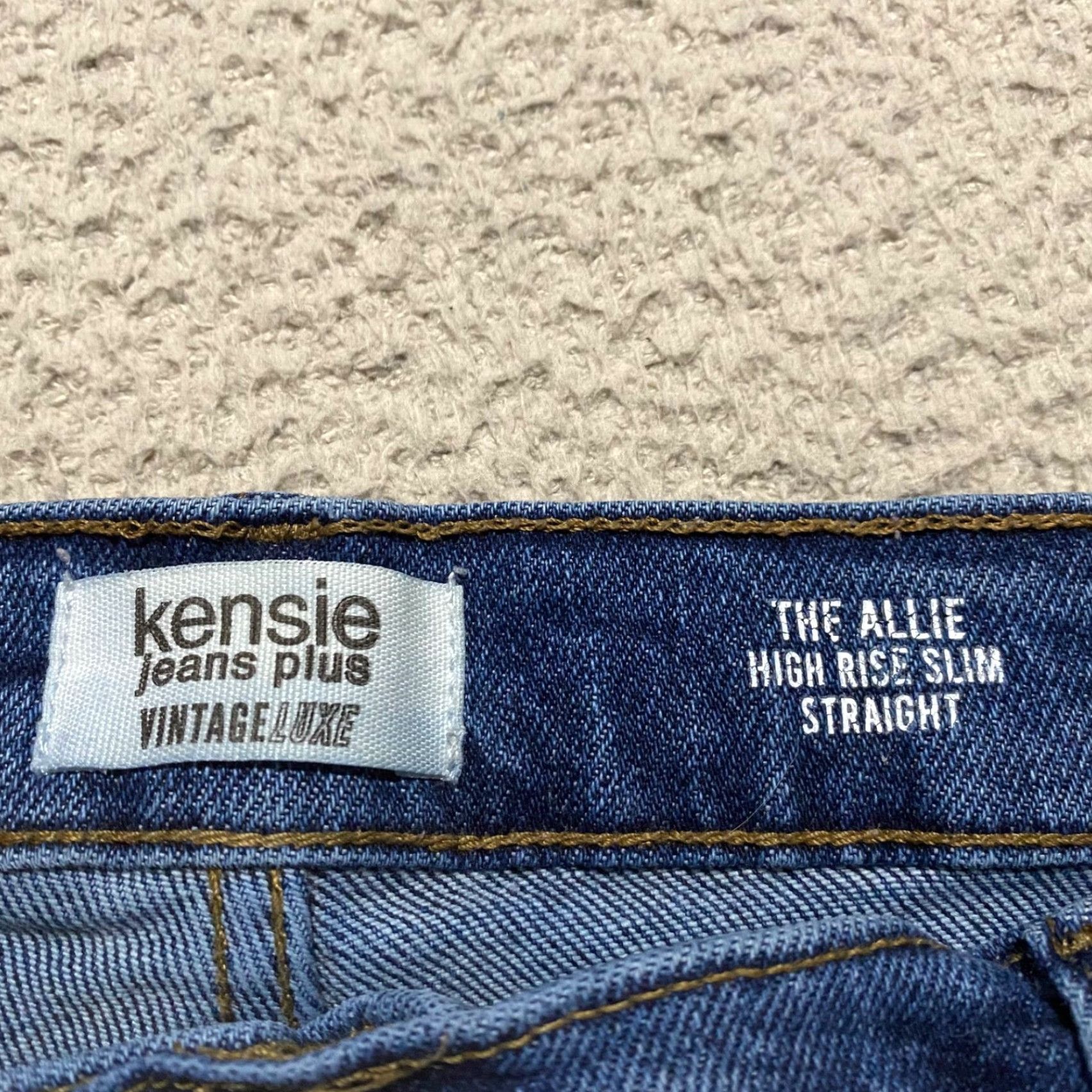 Vintage Kensie Jeans Jeans Blue Kensie Womens 18W Plus Medium Wash High Rise Straight 5-Pocket Denim Size 40" / US 18 - 3 Thumbnail