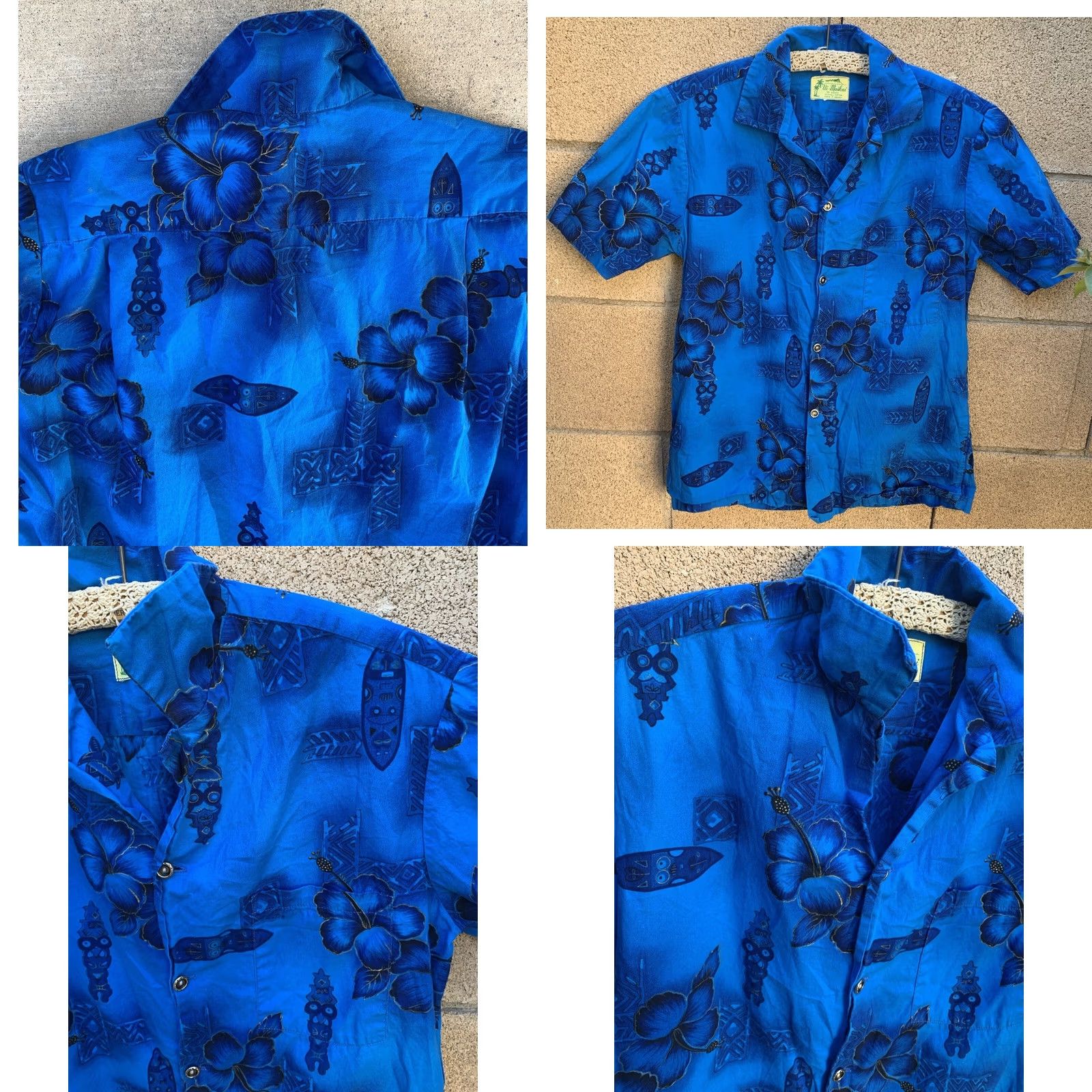 Vintage VINTAGE Ui Maikai Hawaiian Shirt Tiki Aloha Surf Blue Mens XS Size US XS / EU 42 / 0 - 9 Thumbnail