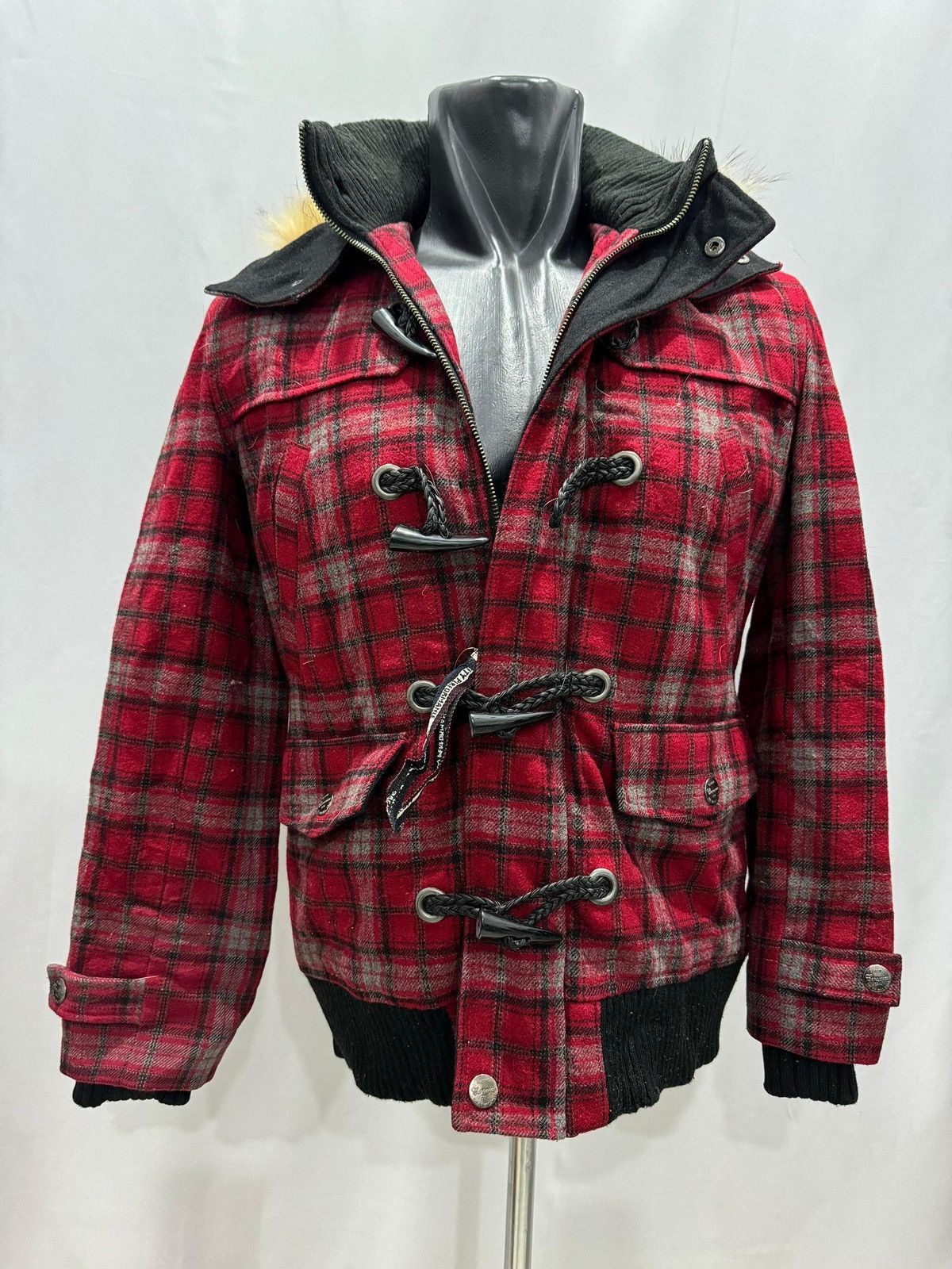 Japanese Brand Ceronias Women's Checked Jacket Duffle Coat/ Jacket Size M / US 6-8 / IT 42-44 - 8 Thumbnail