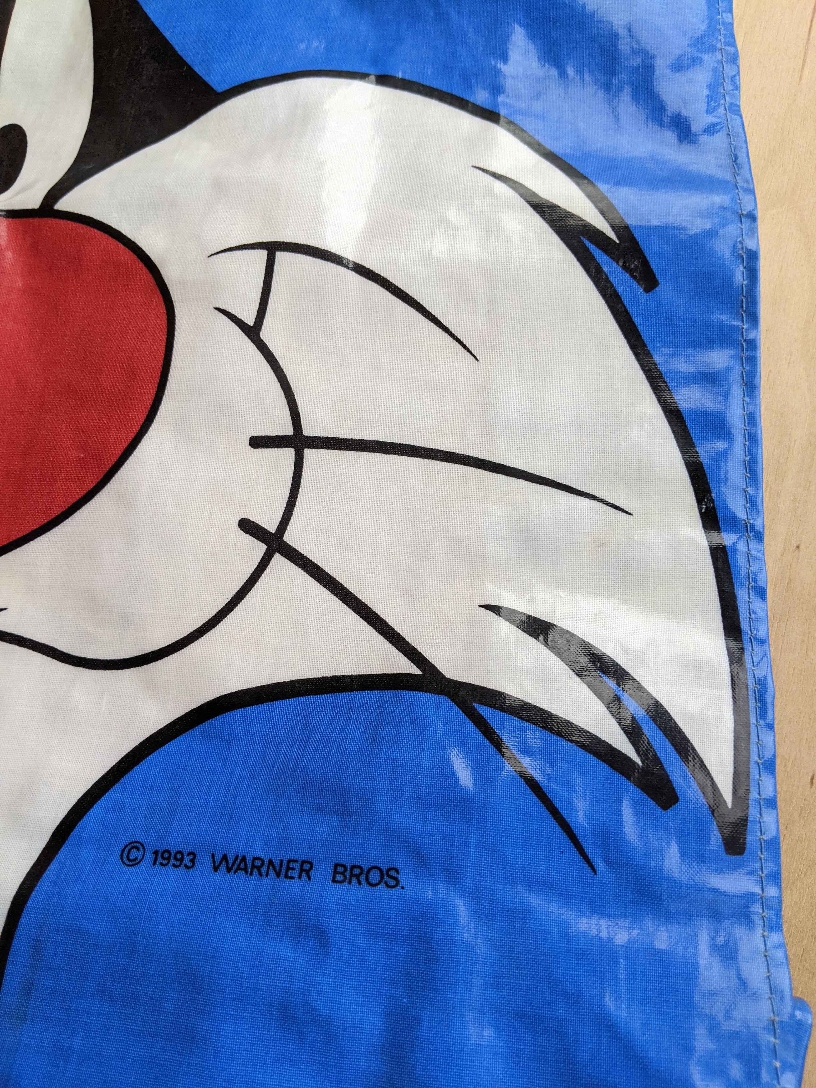 Warner Bros Vinatge Warner Bros Looney Tunes Sylvester Cat Tote Bag 1993 Size ONE SIZE - 6 Thumbnail